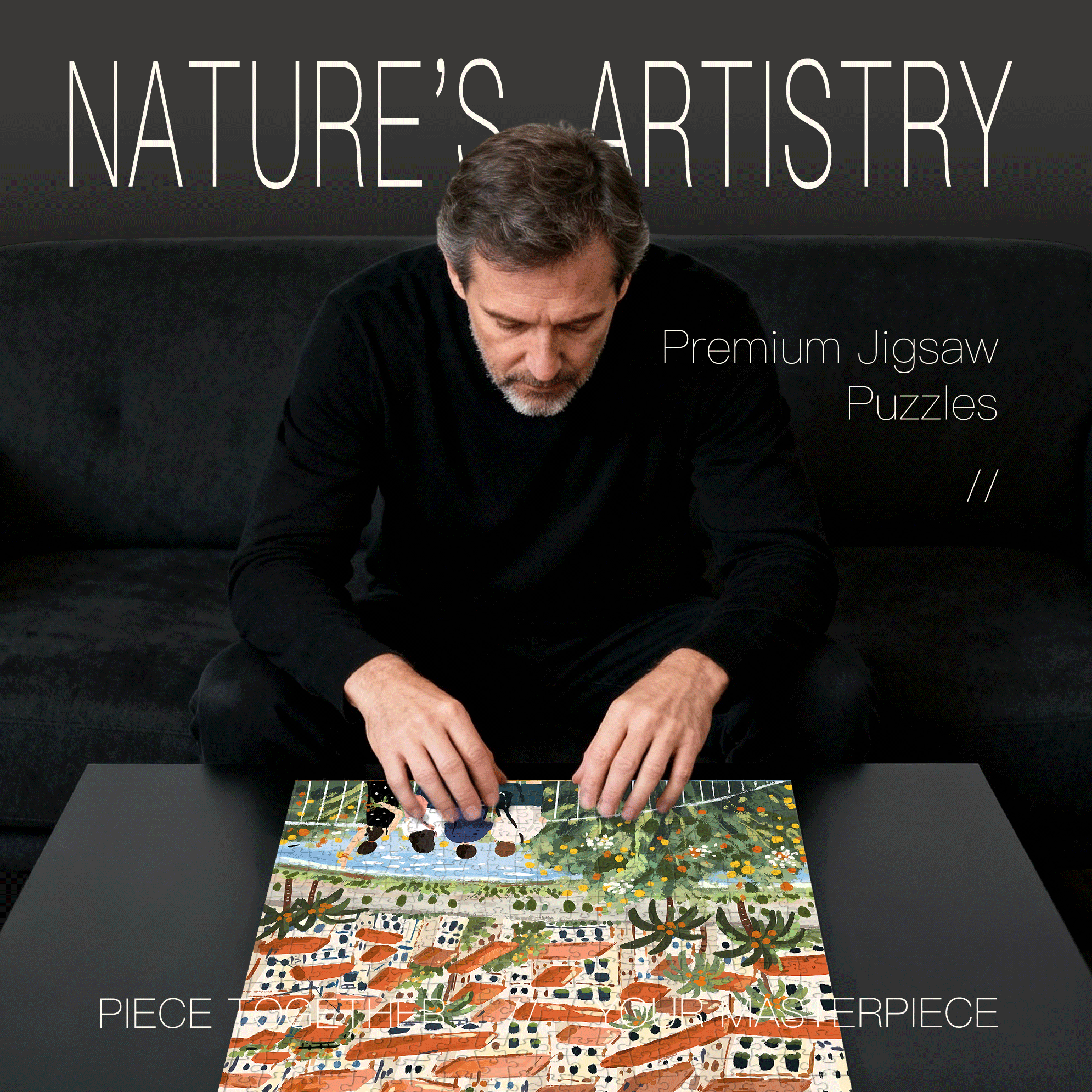 One Story Per Family 500pcs/1000pcs Jigsaw Puzzle, Scratch-Resistant, Interactive Family Game & Brain-Boosting DIY Decor, Perfect for Halloween, Christmas & New Year Gifts, Family Puzzle Game