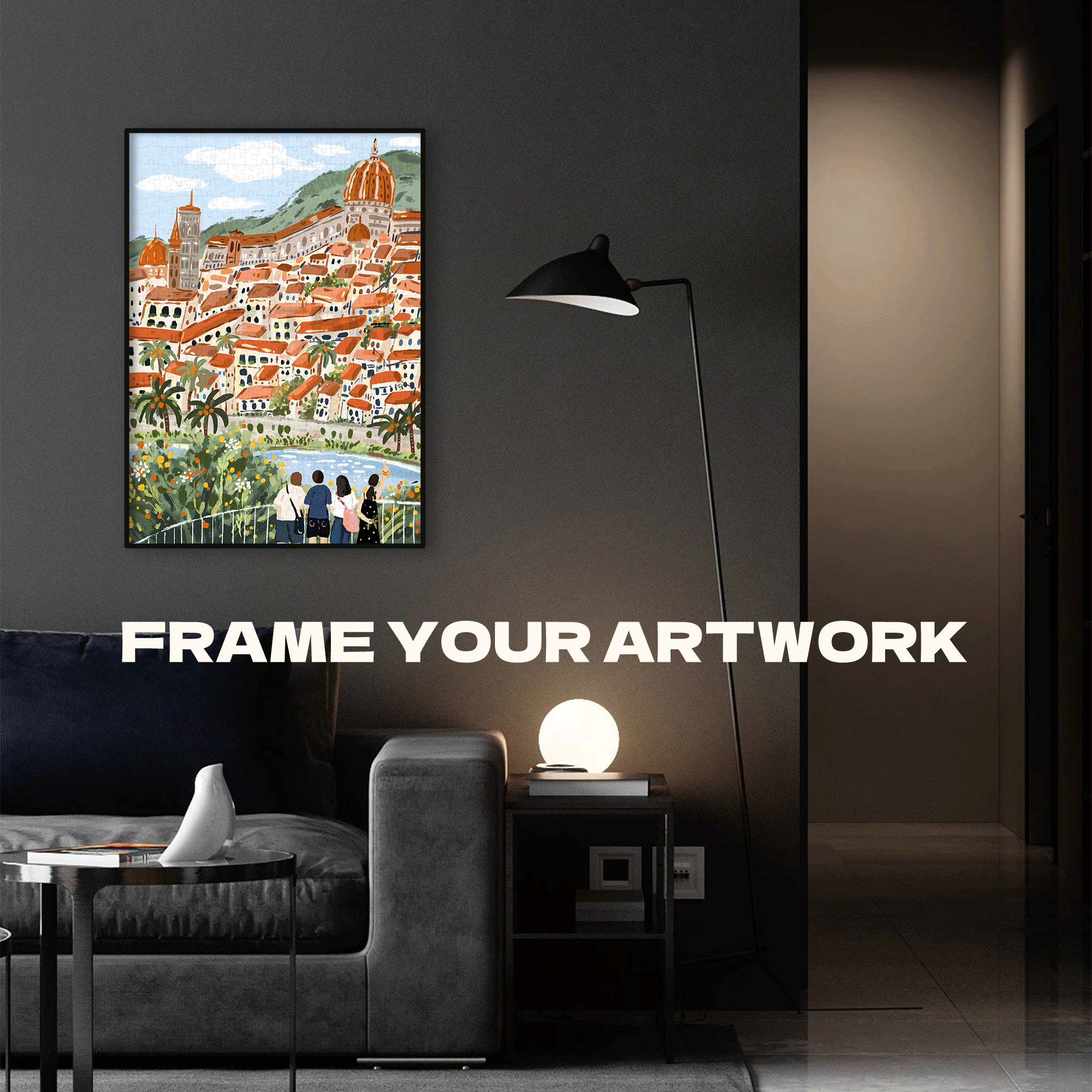 One Story Per Family 500pcs/1000pcs Jigsaw Puzzle, Scratch-Resistant, Interactive Family Game & Brain-Boosting DIY Decor, Perfect for Halloween, Christmas & New Year Gifts, Family Puzzle Game