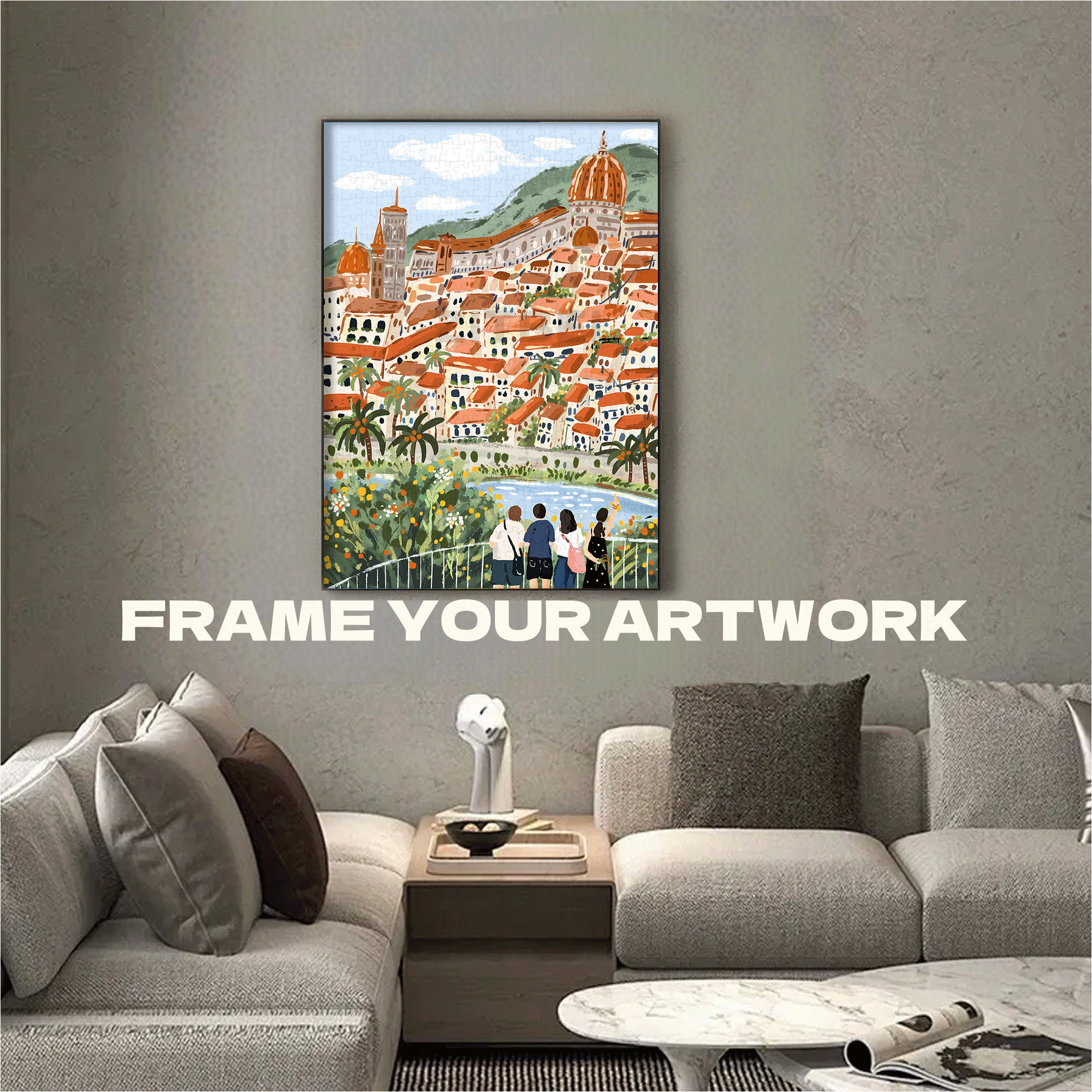 One Story Per Family 500pcs/1000pcs Jigsaw Puzzle, Scratch-Resistant, Interactive Family Game & Brain-Boosting DIY Decor, Perfect for Halloween, Christmas & New Year Gifts, Family Puzzle Game