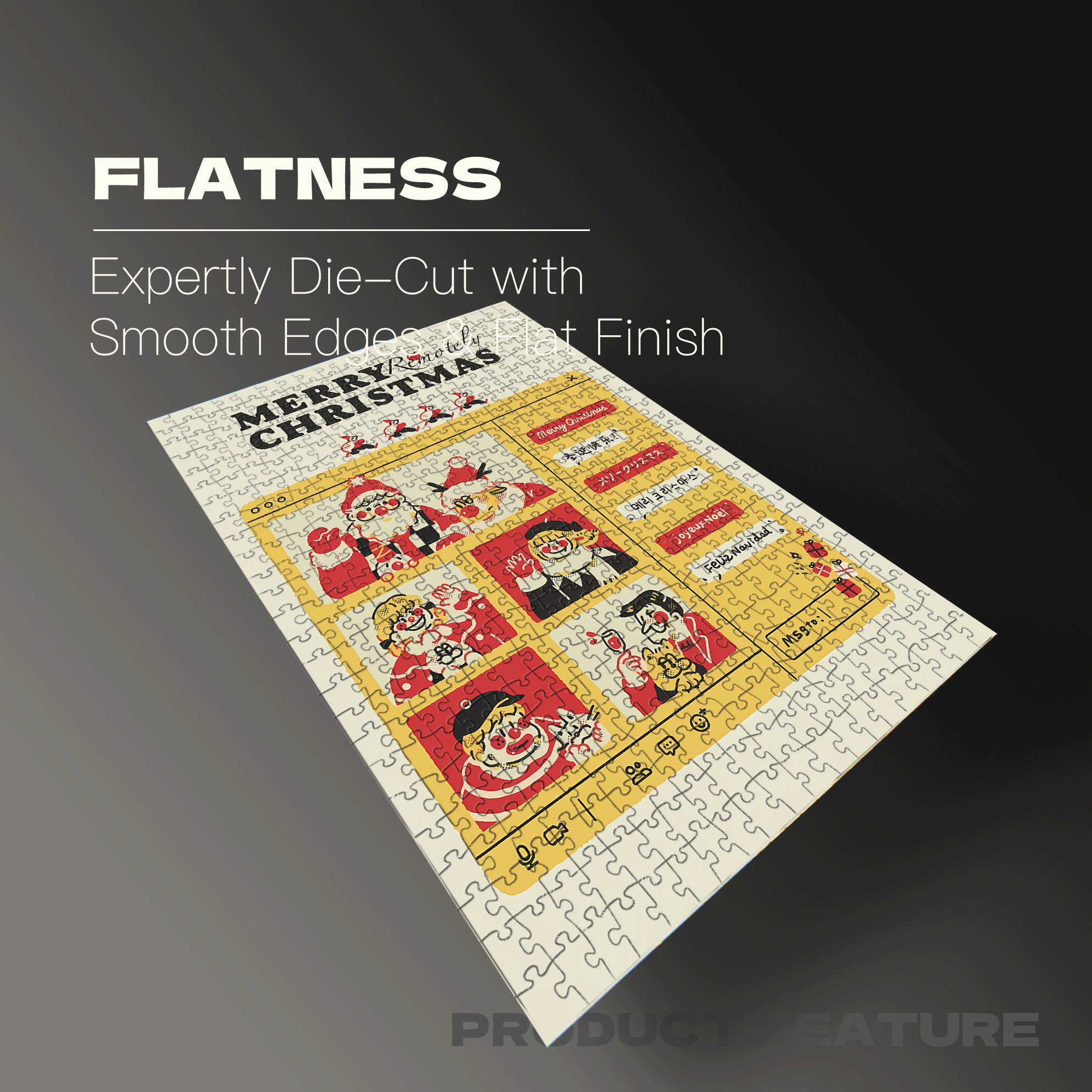 Online Christmas 500pcs/1000pcs Jigsaw Puzzle, Scratch-Resistant, Interactive Family Game & Brain-Boosting DIY Decor, Perfect for Halloween, Christmas & New Year Gifts, Family Puzzle Game