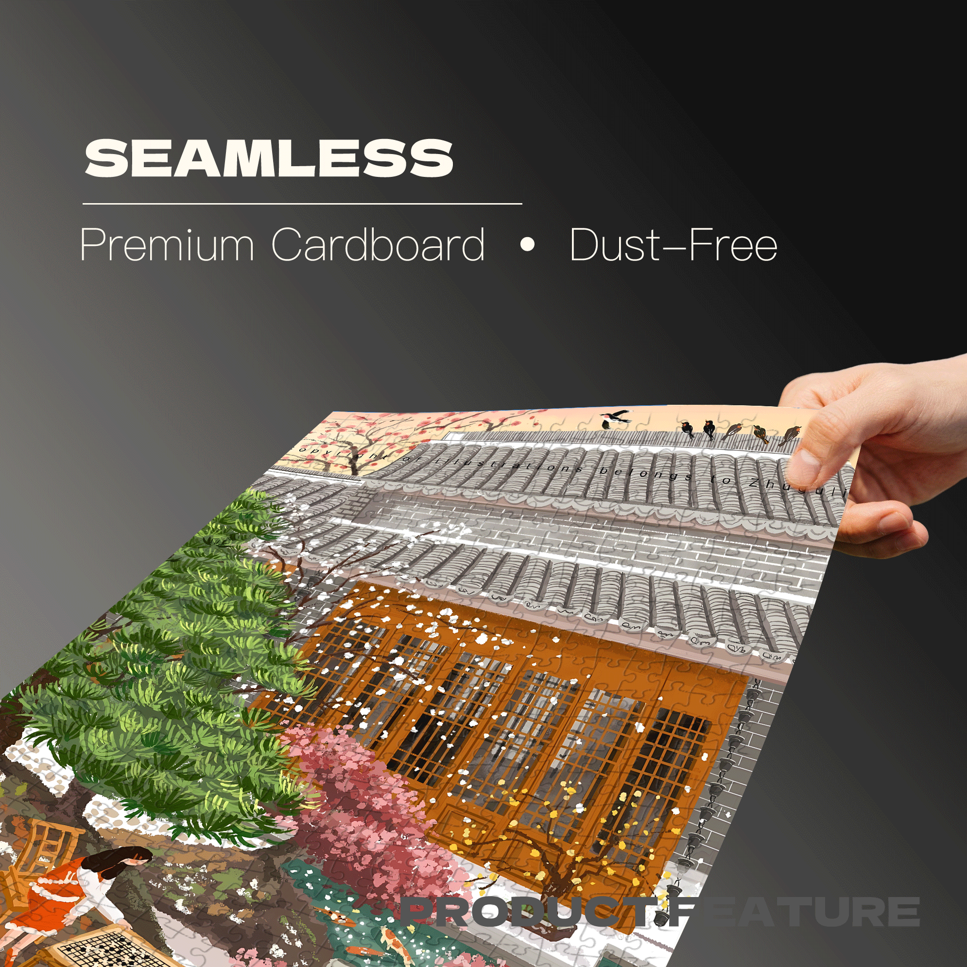 Peace Throughout The World 500pcs/1000pcs Jigsaw Puzzle, Scratch-Resistant, Interactive Family Game & Brain-Boosting DIY Decor, Perfect for Halloween, Christmas & New Year Gifts, Family Puzzle Game