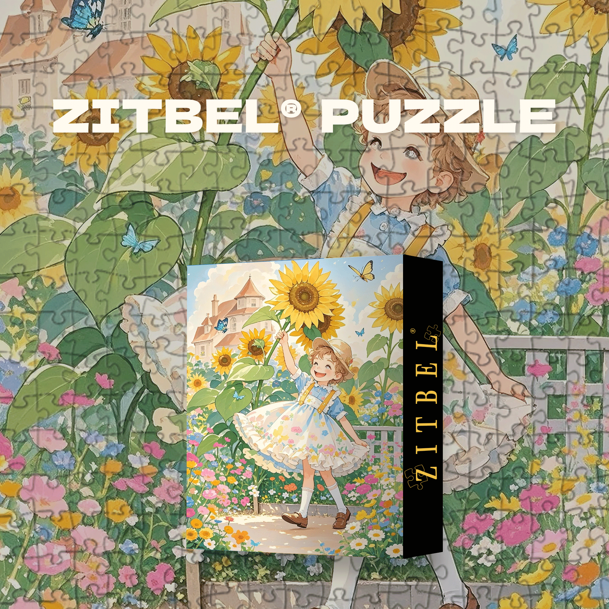 Pick A Sun 500pcs/1000pcs Jigsaw Puzzle, Scratch-Resistant, Interactive Family Game & Brain-Boosting DIY Decor, Perfect for Halloween, Christmas & New Year Gifts, Family Puzzle Game