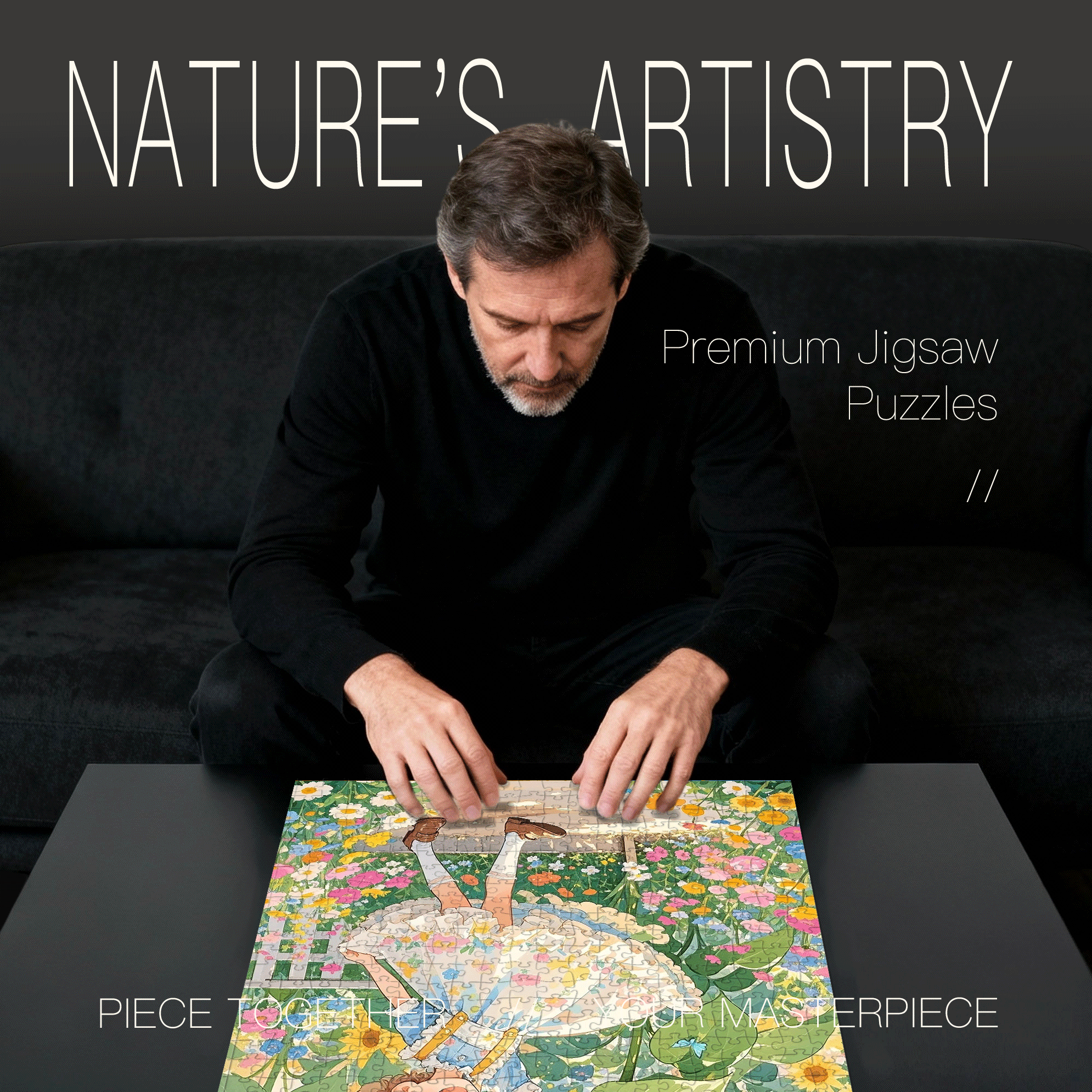 Pick A Sun 500pcs/1000pcs Jigsaw Puzzle, Scratch-Resistant, Interactive Family Game & Brain-Boosting DIY Decor, Perfect for Halloween, Christmas & New Year Gifts, Family Puzzle Game