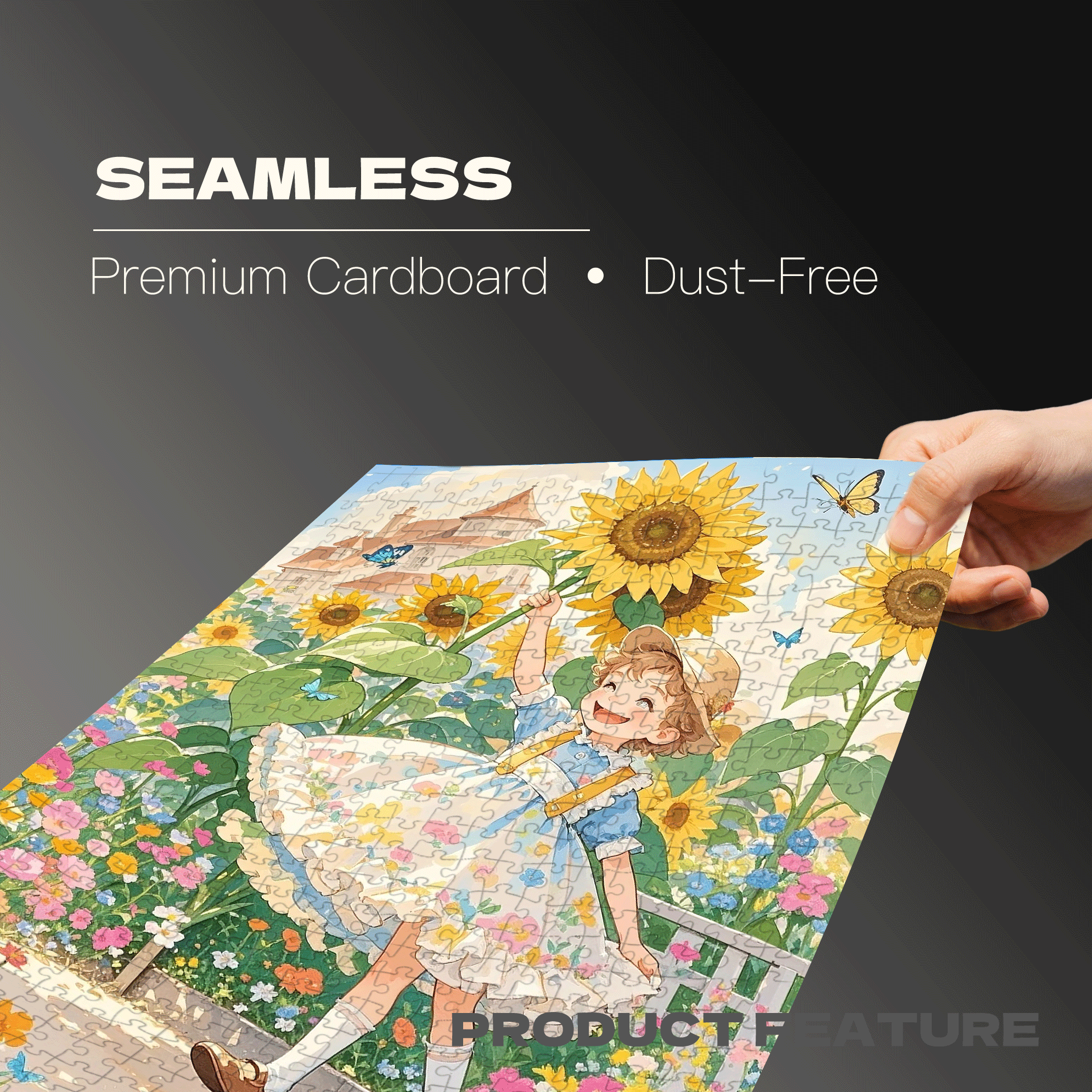 Pick A Sun 500pcs/1000pcs Jigsaw Puzzle, Scratch-Resistant, Interactive Family Game & Brain-Boosting DIY Decor, Perfect for Halloween, Christmas & New Year Gifts, Family Puzzle Game