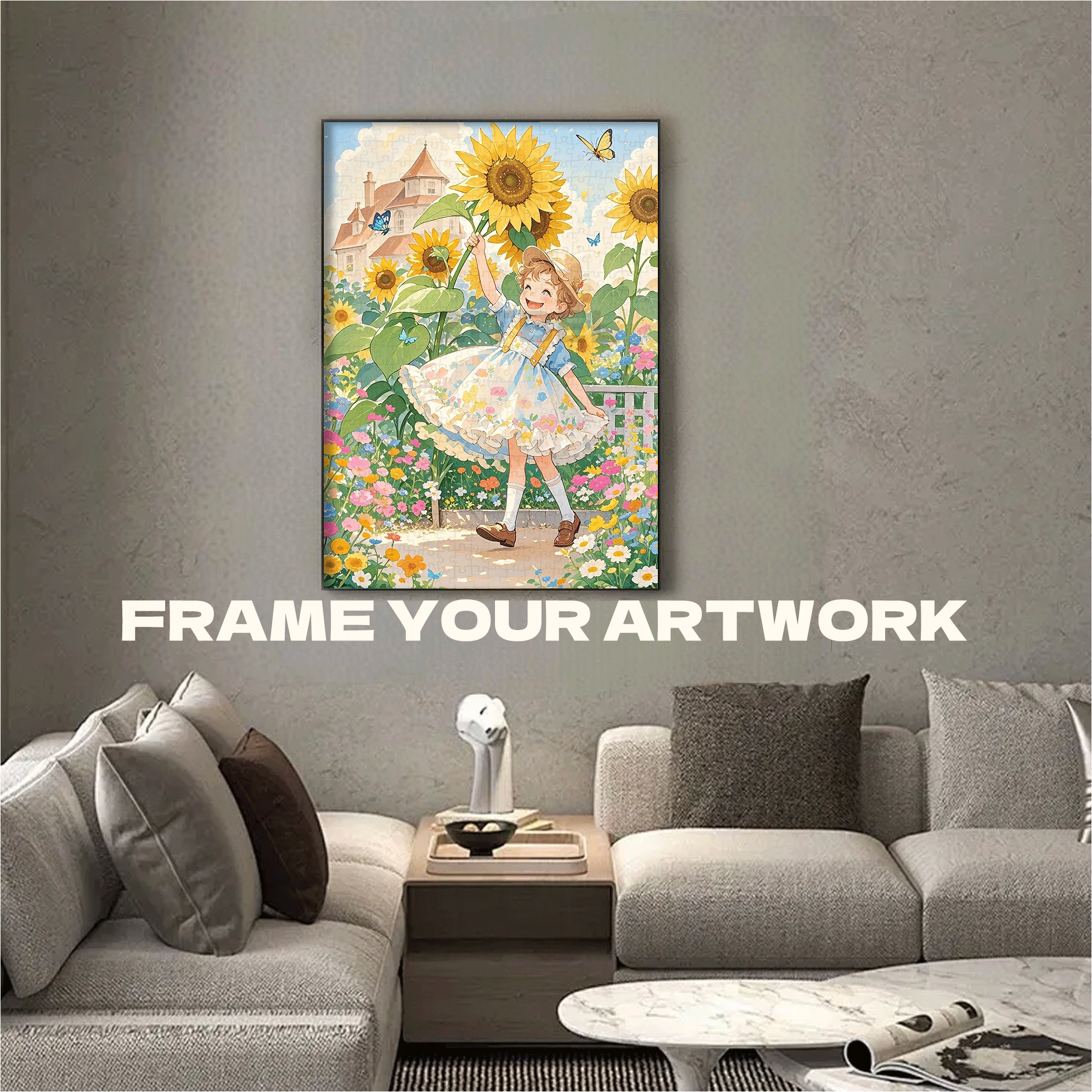 Pick A Sun 500pcs/1000pcs Jigsaw Puzzle, Scratch-Resistant, Interactive Family Game & Brain-Boosting DIY Decor, Perfect for Halloween, Christmas & New Year Gifts, Family Puzzle Game