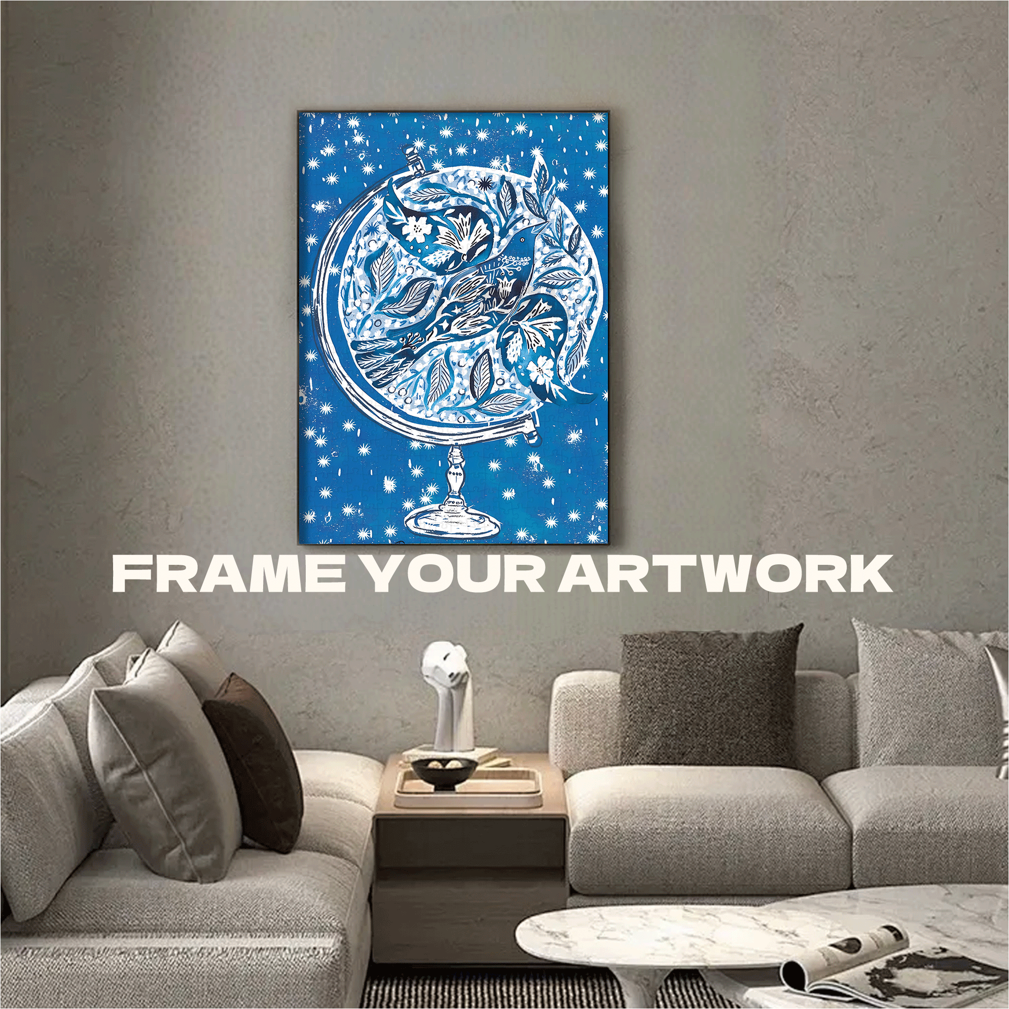 Pigeon Totem 500pcs/1000pcs Jigsaw Puzzle, Scratch-Resistant, Interactive Family Game & Brain-Boosting DIY Decor, Perfect for Halloween, Christmas & New Year Gifts, Family Puzzle Game