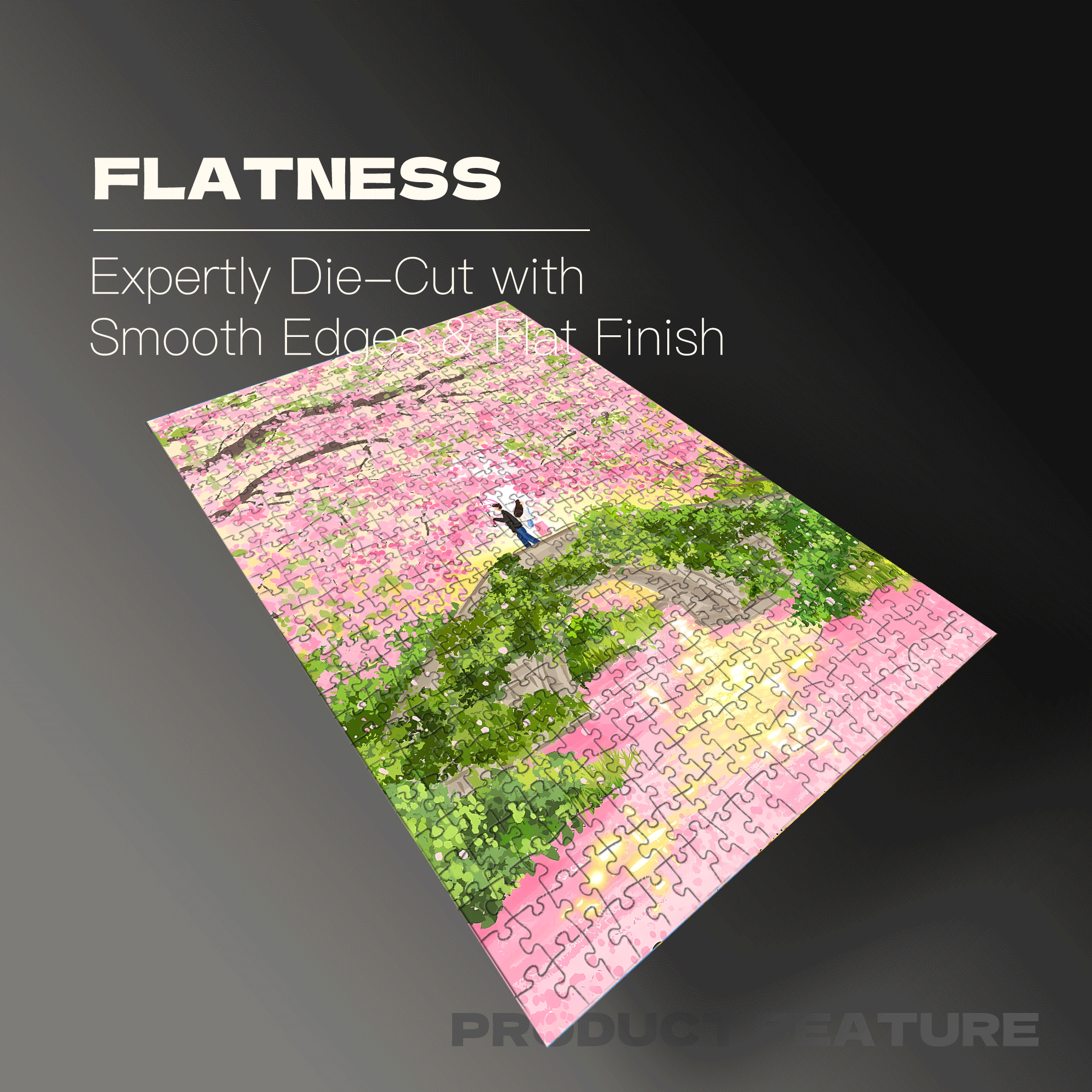 Pink Memories 500pcs/1000pcs Jigsaw Puzzle, Scratch-Resistant, Interactive Family Game & Brain-Boosting DIY Decor, Perfect for Halloween, Christmas & New Year Gifts, Family Puzzle Game