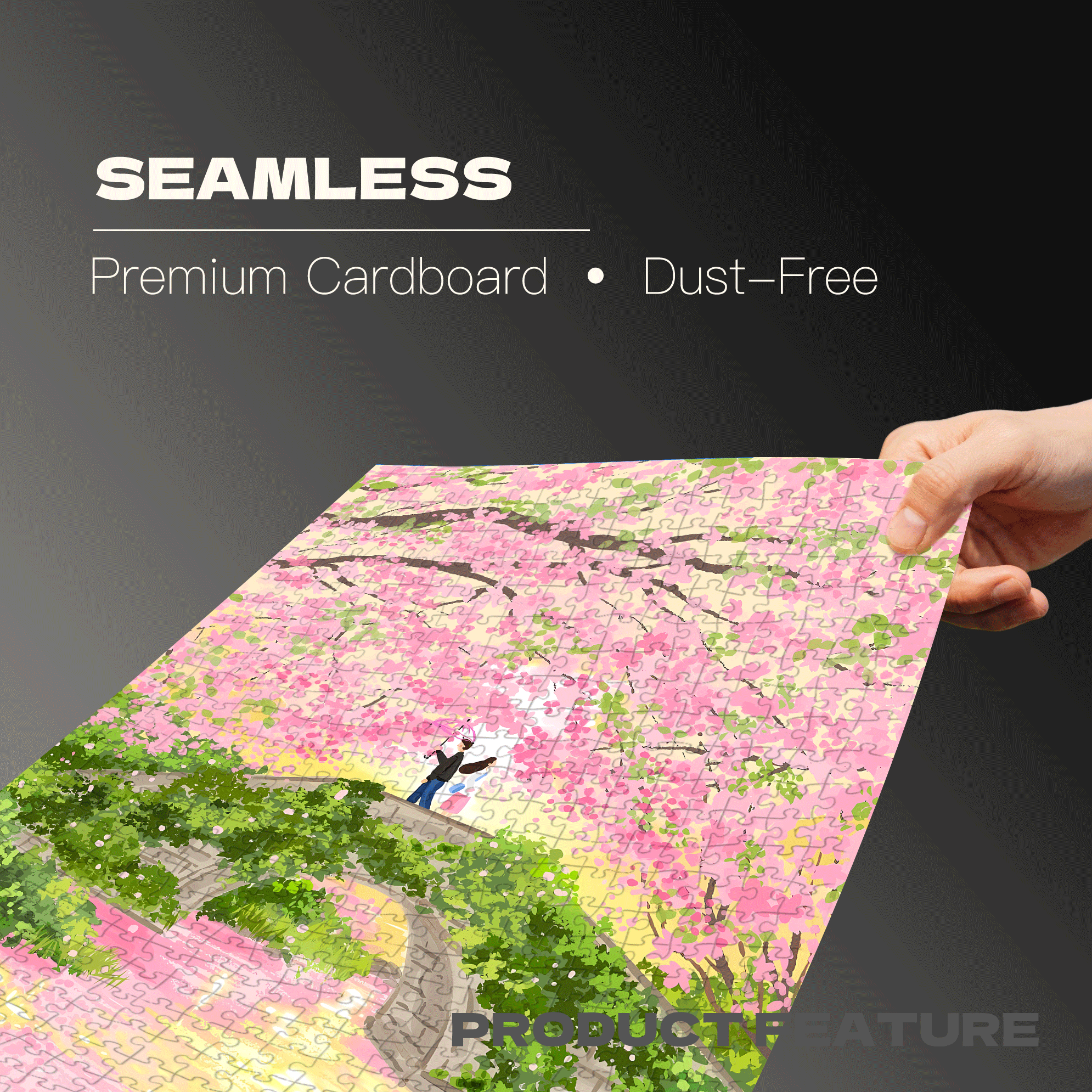 Pink Memories 500pcs/1000pcs Jigsaw Puzzle, Scratch-Resistant, Interactive Family Game & Brain-Boosting DIY Decor, Perfect for Halloween, Christmas & New Year Gifts, Family Puzzle Game