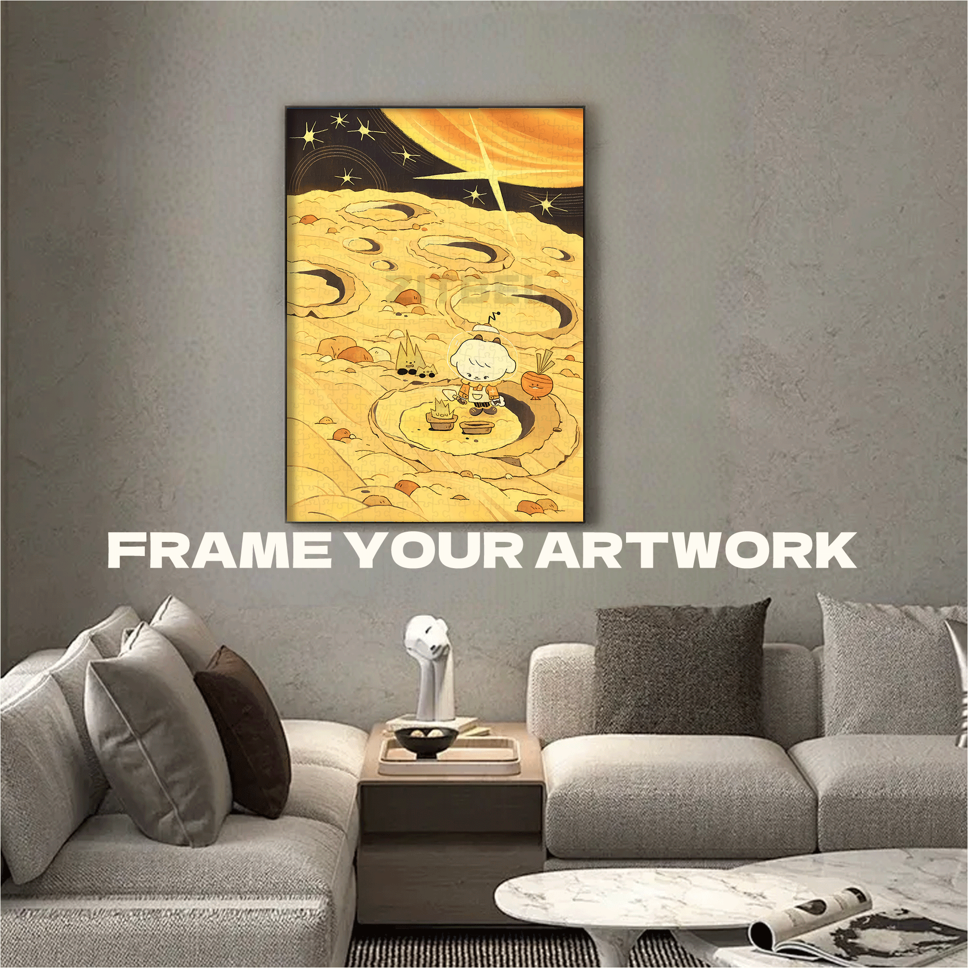 Planting Grass 500pcs/1000pcs Jigsaw Puzzle, Scratch-Resistant, Interactive Family Game & Brain-Boosting DIY Decor, Perfect for Halloween, Christmas & New Year Gifts, Family Puzzle Game