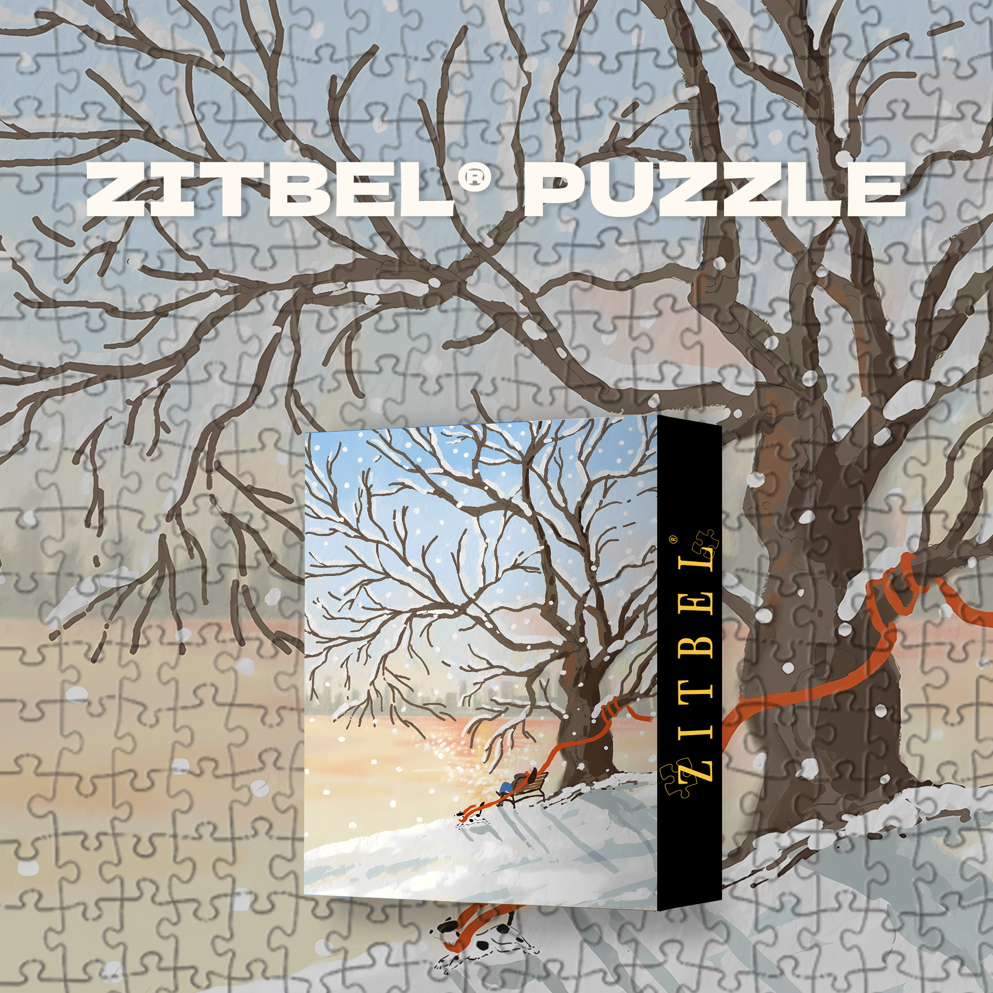 Red Scarf 500pcs/1000pcs Jigsaw Puzzle, Scratch-Resistant, Interactive Family Game & Brain-Boosting DIY Decor, Perfect for Halloween, Christmas & New Year Gifts, Family Puzzle Game