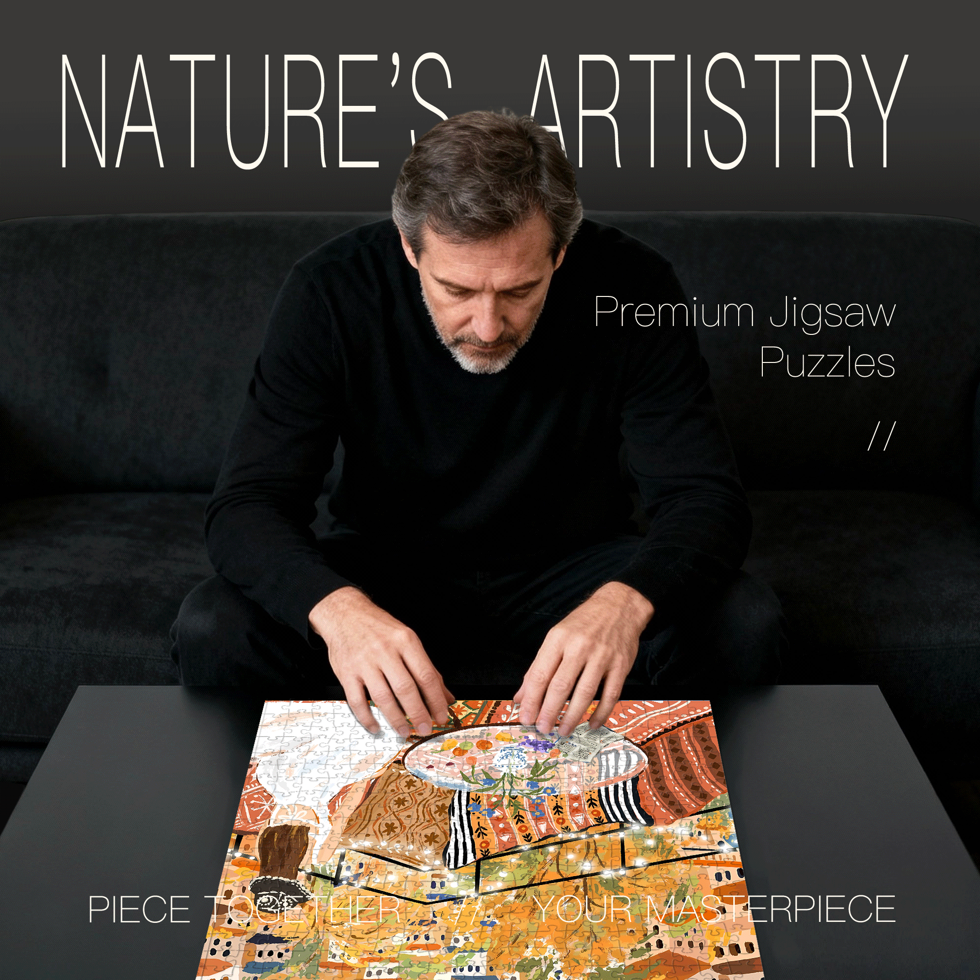 Romantic T¨¹rkiye 500pcs/1000pcs Jigsaw Puzzle, Scratch-Resistant, Interactive Family Game & Brain-Boosting DIY Decor, Perfect for Halloween, Christmas & New Year Gifts, Family Puzzle Game