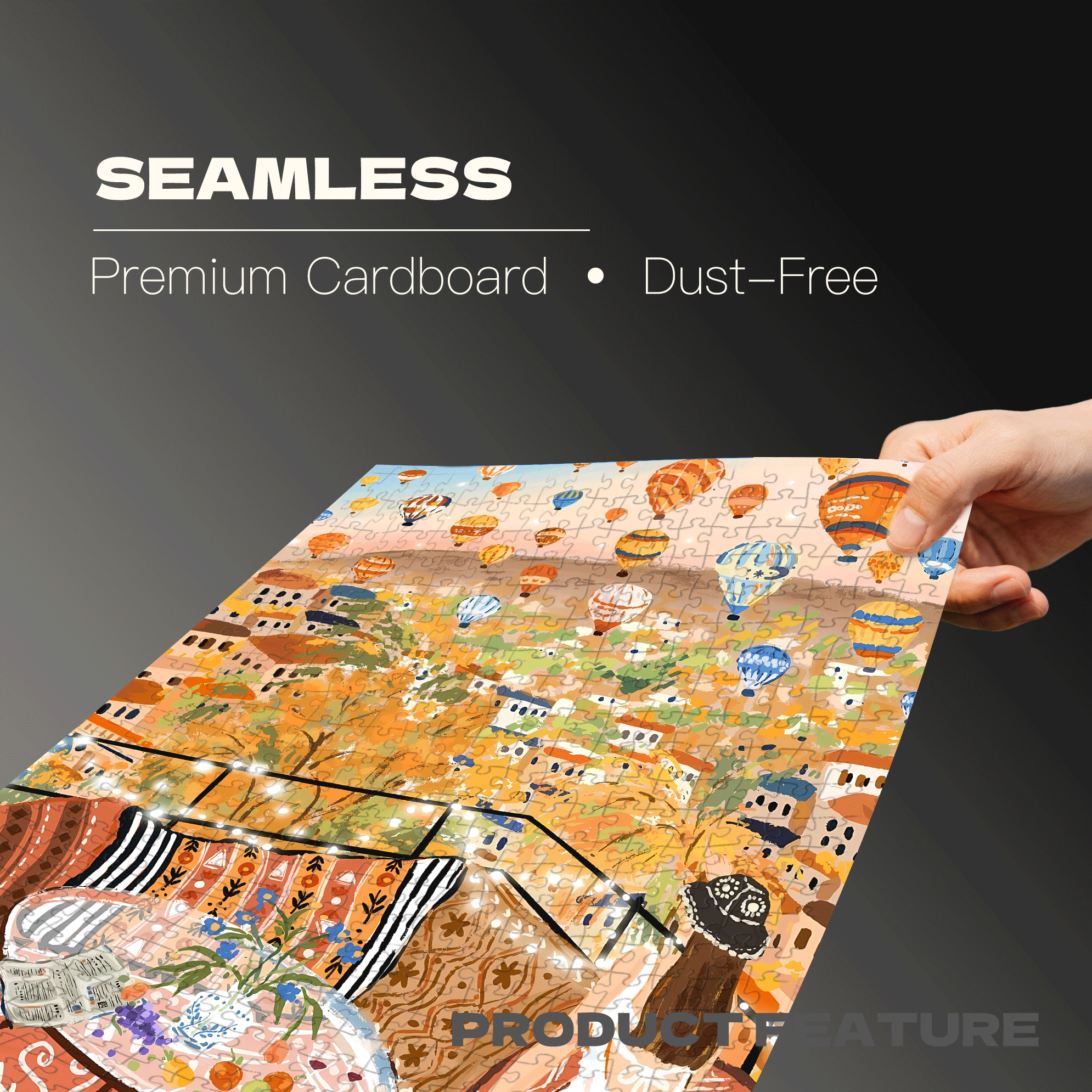 Romantic T¨¹rkiye 500pcs/1000pcs Jigsaw Puzzle, Scratch-Resistant, Interactive Family Game & Brain-Boosting DIY Decor, Perfect for Halloween, Christmas & New Year Gifts, Family Puzzle Game