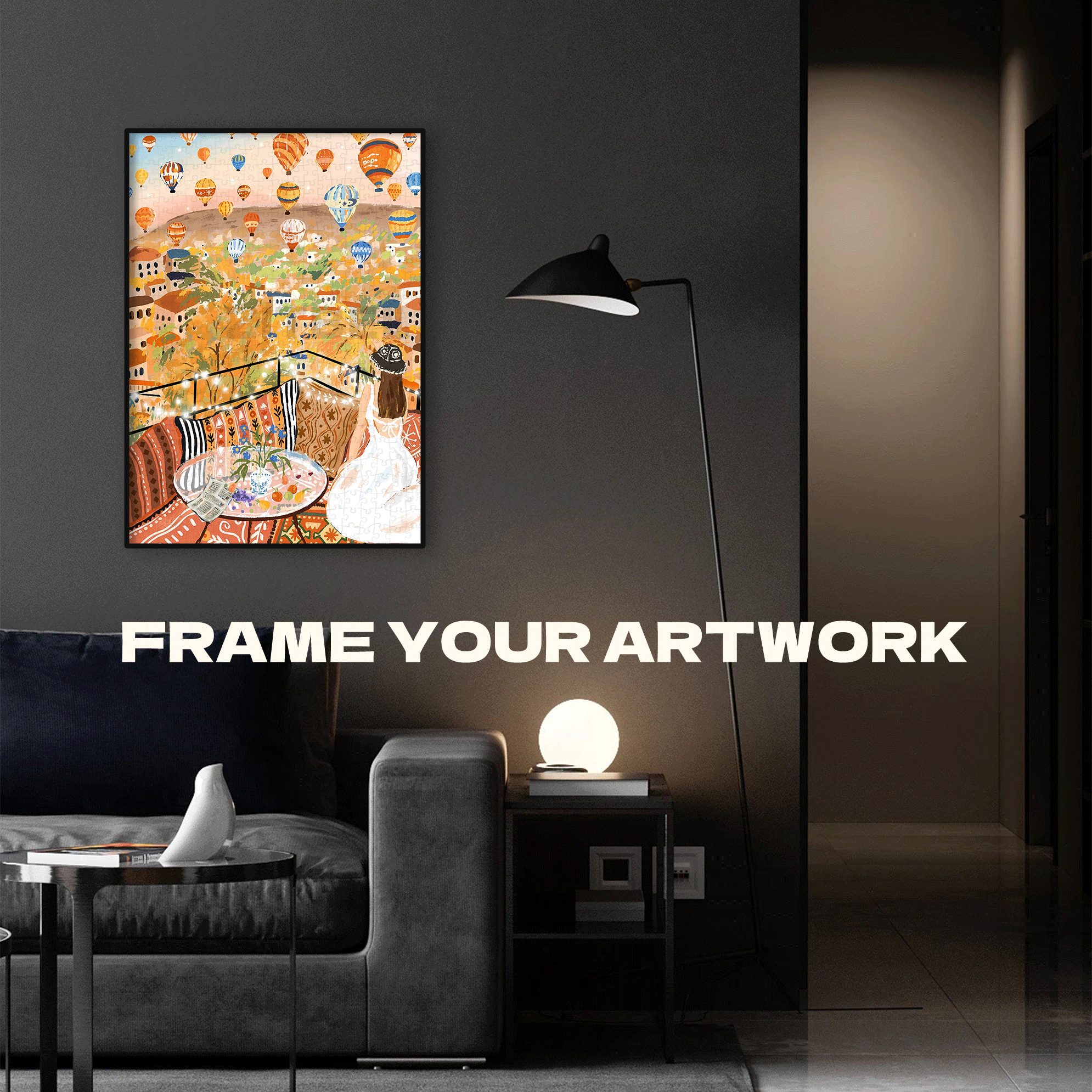 Romantic T¨¹rkiye 500pcs/1000pcs Jigsaw Puzzle, Scratch-Resistant, Interactive Family Game & Brain-Boosting DIY Decor, Perfect for Halloween, Christmas & New Year Gifts, Family Puzzle Game