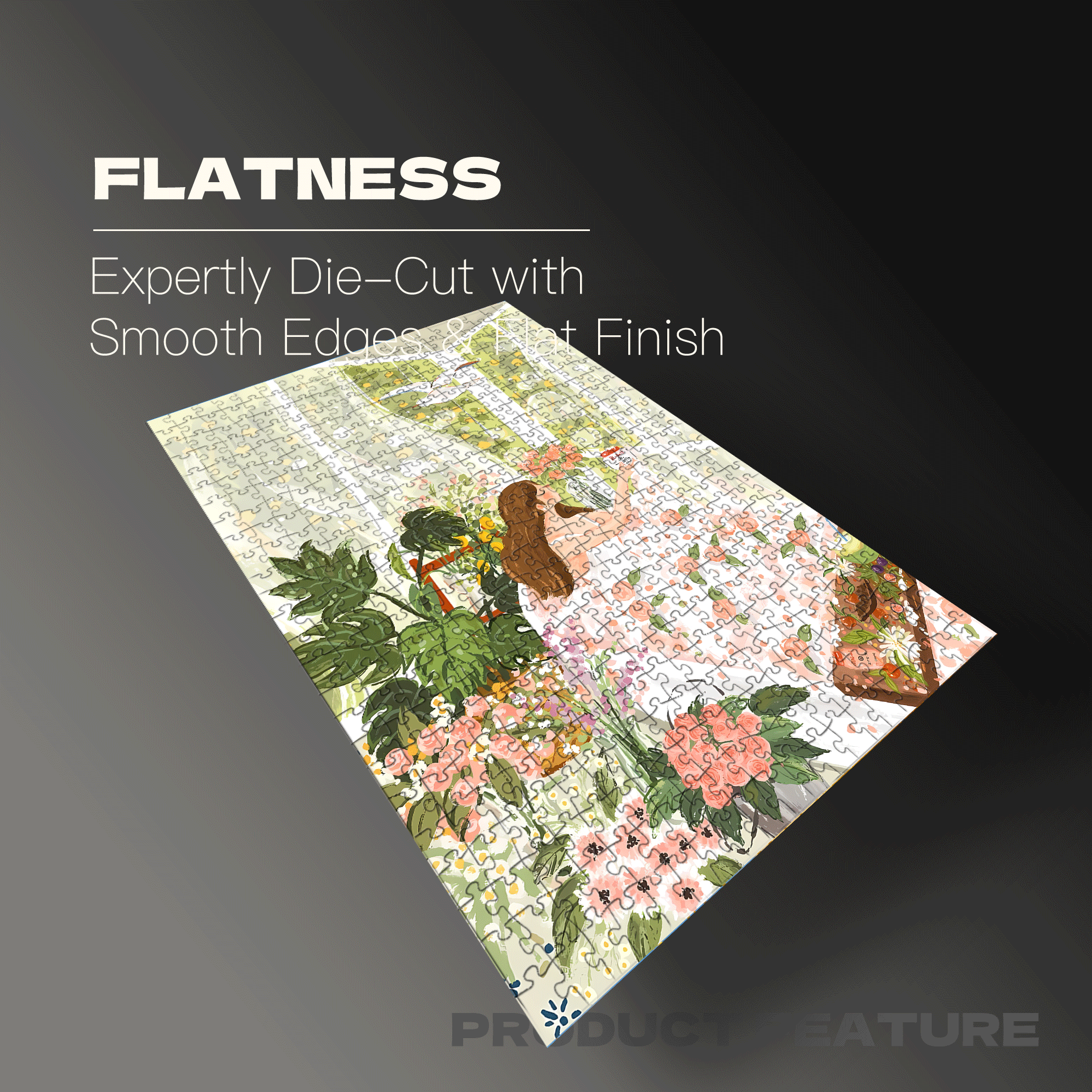 Rose Bubble Bath 500pcs/1000pcs Jigsaw Puzzle, Scratch-Resistant, Interactive Family Game & Brain-Boosting DIY Decor, Perfect for Halloween, Christmas & New Year Gifts, Family Puzzle Game