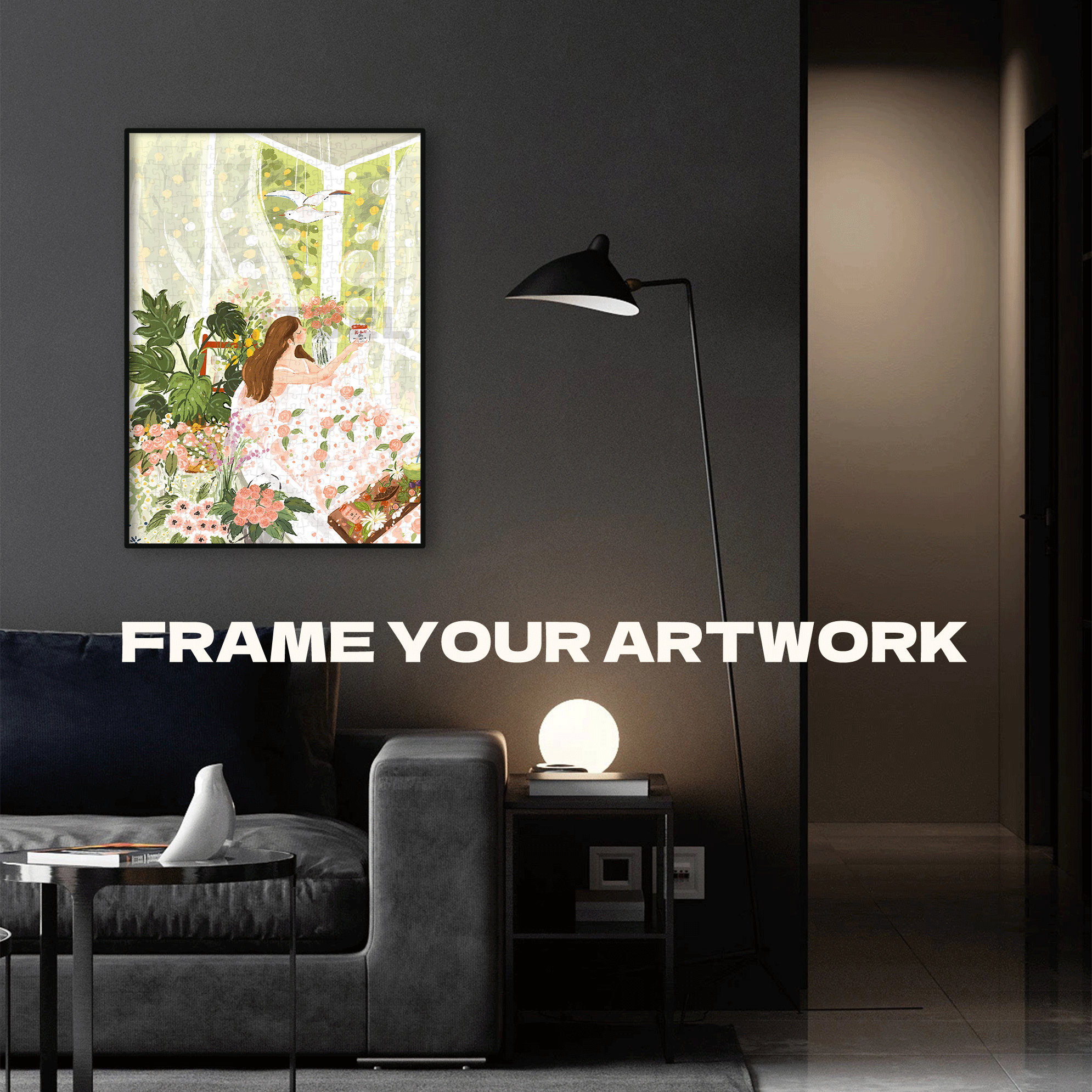 Rose Bubble Bath 500pcs/1000pcs Jigsaw Puzzle, Scratch-Resistant, Interactive Family Game & Brain-Boosting DIY Decor, Perfect for Halloween, Christmas & New Year Gifts, Family Puzzle Game