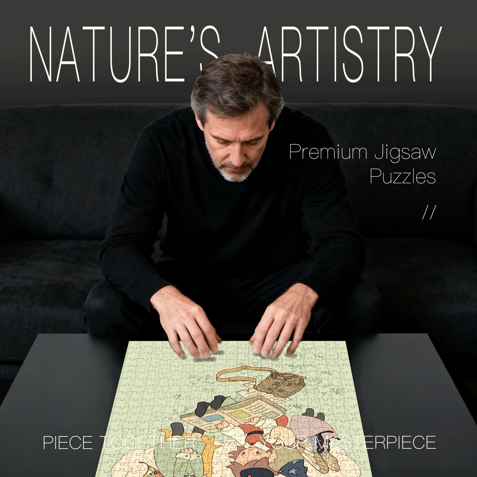 Seeking Answers 500pcs/1000pcs Jigsaw Puzzle, Scratch-Resistant, Interactive Family Game & Brain-Boosting DIY Decor, Perfect for Halloween, Christmas & New Year Gifts, Family Puzzle Game