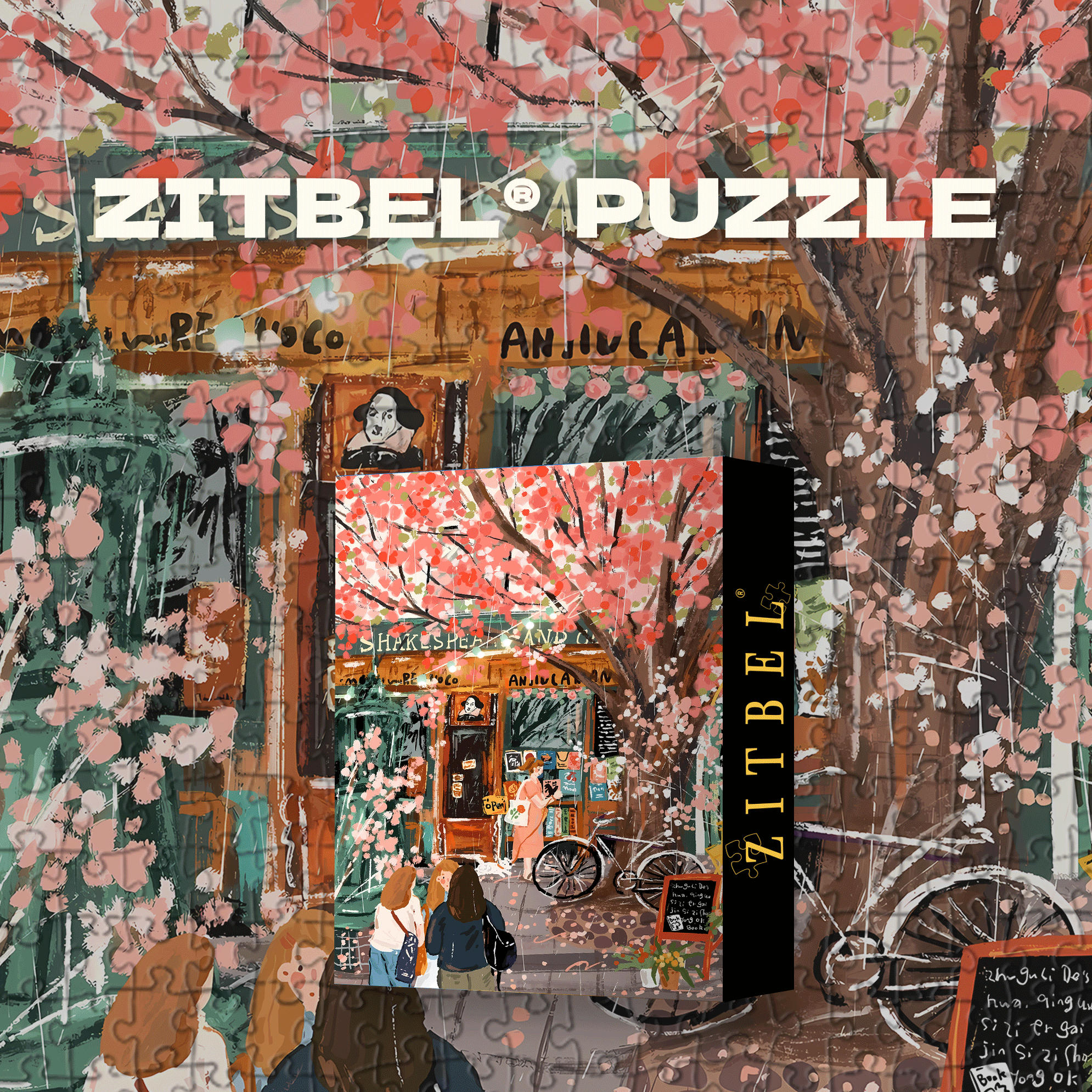 Shakespeare On A Rainy Day 500pcs/1000pcs Jigsaw Puzzle, Scratch-Resistant, Interactive Family Game & Brain-Boosting DIY Decor, Perfect for Halloween, Christmas & New Year Gifts, Family Puzzle Game