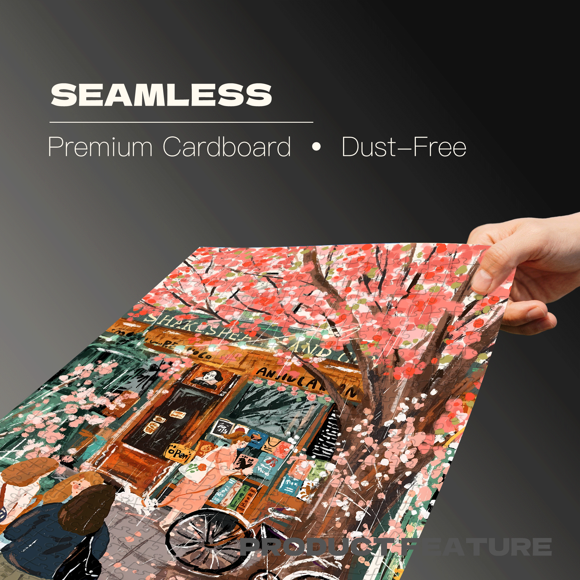 Shakespeare On A Rainy Day 500pcs/1000pcs Jigsaw Puzzle, Scratch-Resistant, Interactive Family Game & Brain-Boosting DIY Decor, Perfect for Halloween, Christmas & New Year Gifts, Family Puzzle Game