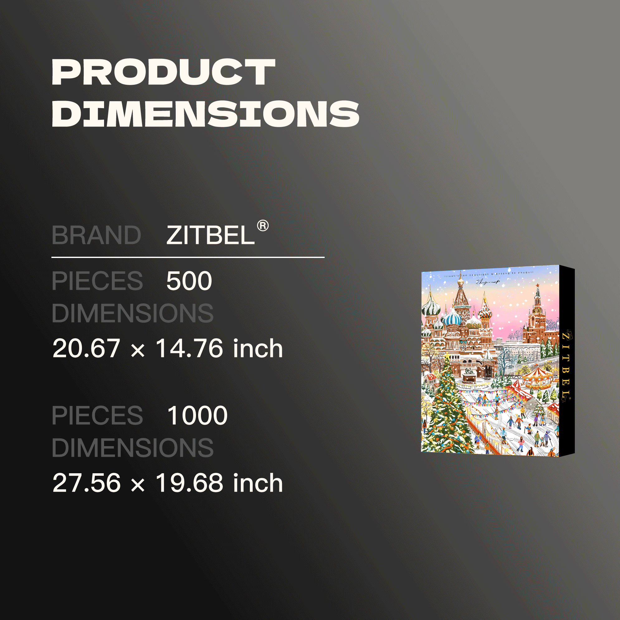 Skiing in Moscow 500pcs/1000pcs Jigsaw Puzzle, Scratch-Resistant, Interactive Family Game & Brain-Boosting DIY Decor, Perfect for Halloween, Christmas & New Year Gifts, Family Puzzle Game