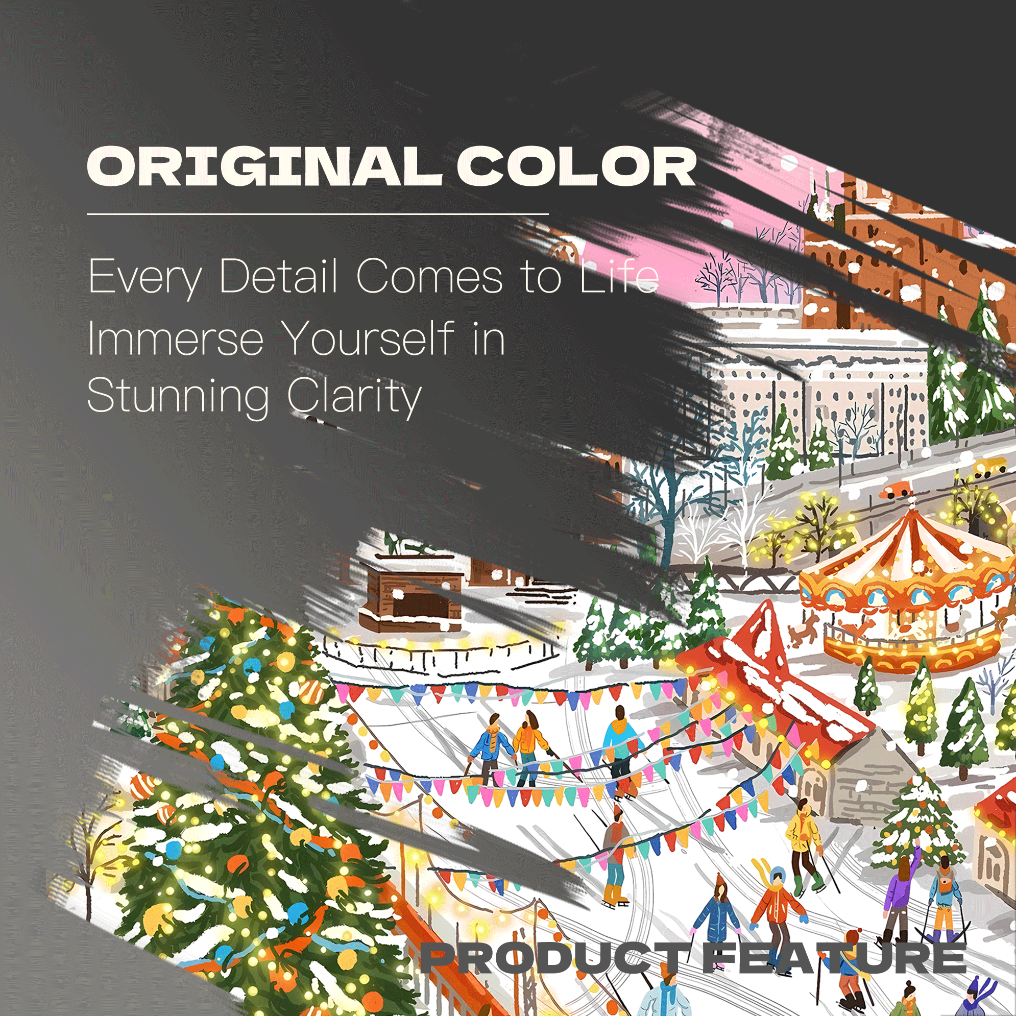 Skiing in Moscow 500pcs/1000pcs Jigsaw Puzzle, Scratch-Resistant, Interactive Family Game & Brain-Boosting DIY Decor, Perfect for Halloween, Christmas & New Year Gifts, Family Puzzle Game