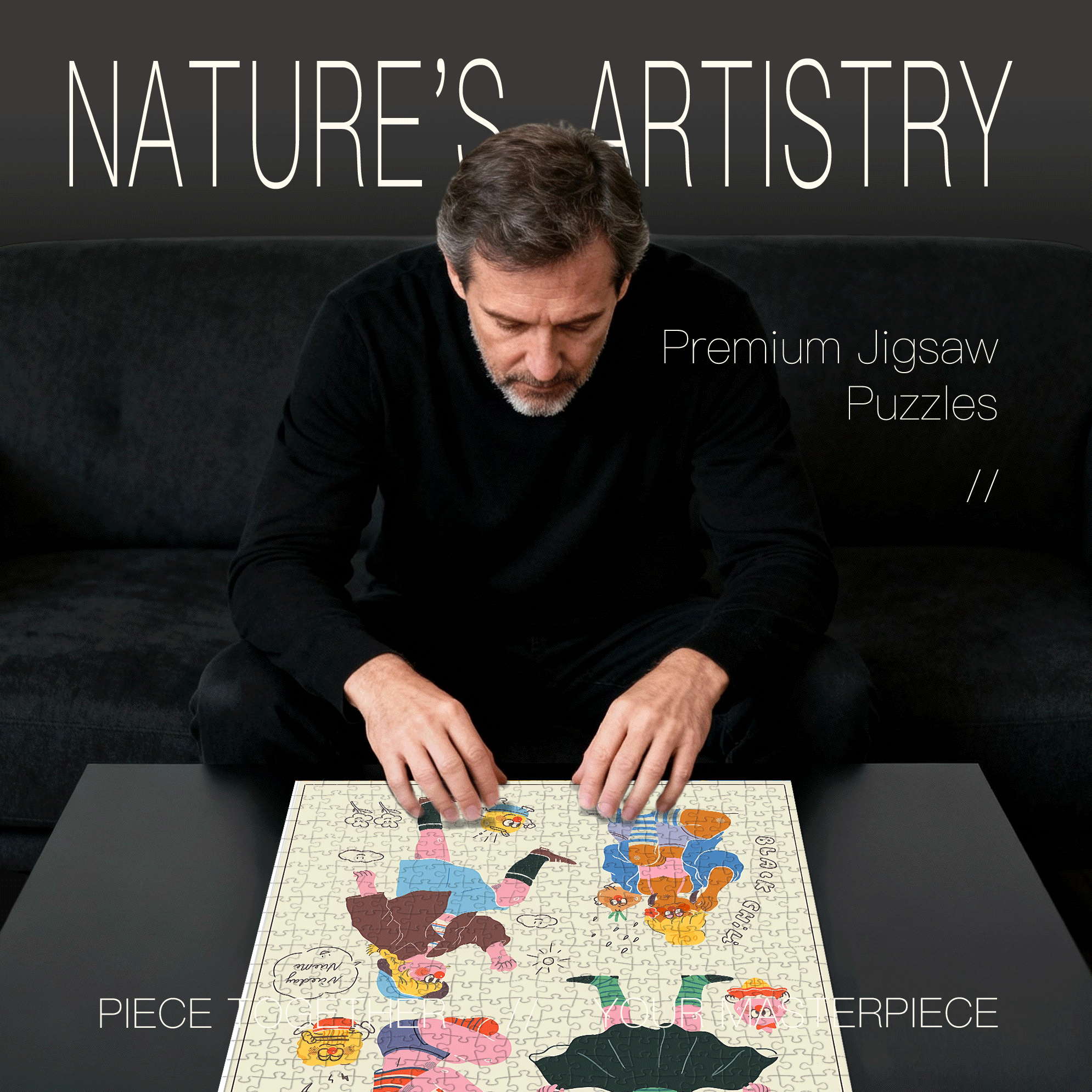 Spicy Lady 500pcs/1000pcs Jigsaw Puzzle, Scratch-Resistant, Interactive Family Game & Brain-Boosting DIY Decor, Perfect for Halloween, Christmas & New Year Gifts, Family Puzzle Game