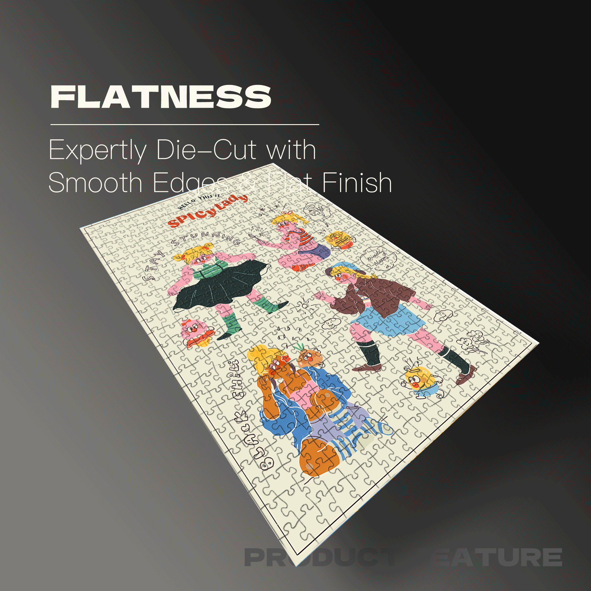 Spicy Lady 500pcs/1000pcs Jigsaw Puzzle, Scratch-Resistant, Interactive Family Game & Brain-Boosting DIY Decor, Perfect for Halloween, Christmas & New Year Gifts, Family Puzzle Game