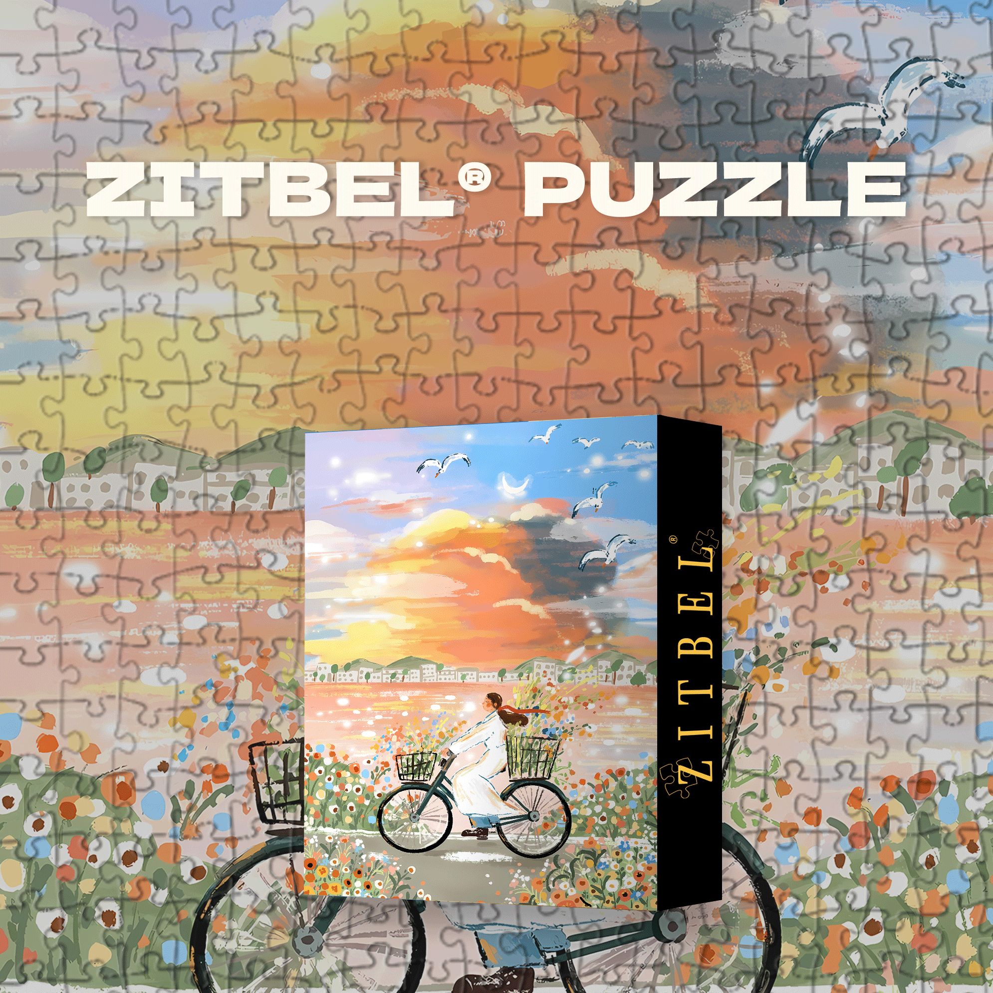 Spring Breeze All the Way 500pcs/1000pcs Jigsaw Puzzle, Scratch-Resistant, Interactive Family Game & Brain-Boosting DIY Decor, Perfect for Halloween, Christmas & New Year Gifts, Family Puzzle Game