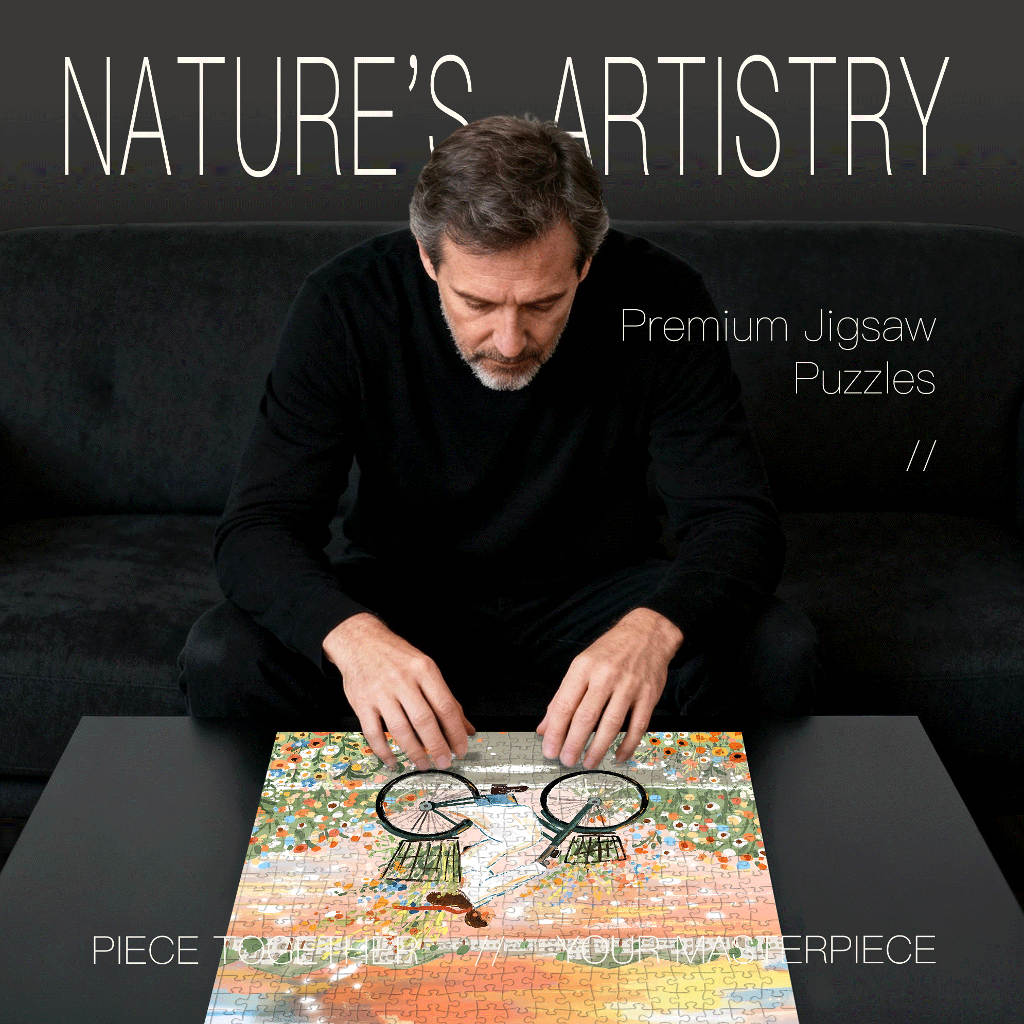 Spring Breeze All the Way 500pcs/1000pcs Jigsaw Puzzle, Scratch-Resistant, Interactive Family Game & Brain-Boosting DIY Decor, Perfect for Halloween, Christmas & New Year Gifts, Family Puzzle Game