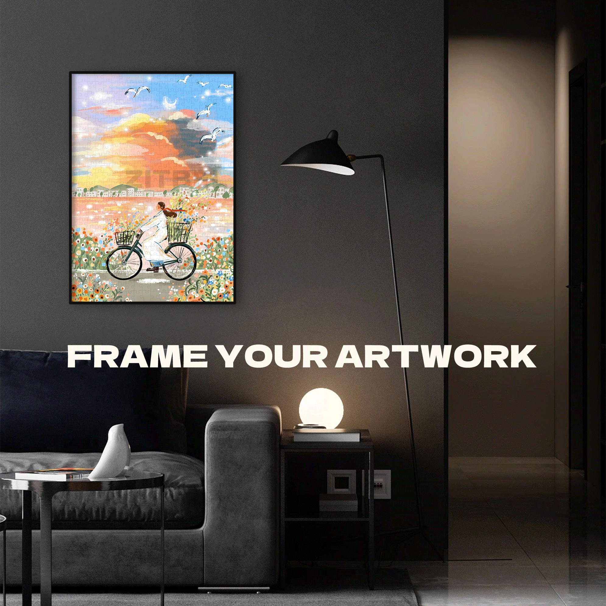 Spring Breeze All the Way 500pcs/1000pcs Jigsaw Puzzle, Scratch-Resistant, Interactive Family Game & Brain-Boosting DIY Decor, Perfect for Halloween, Christmas & New Year Gifts, Family Puzzle Game