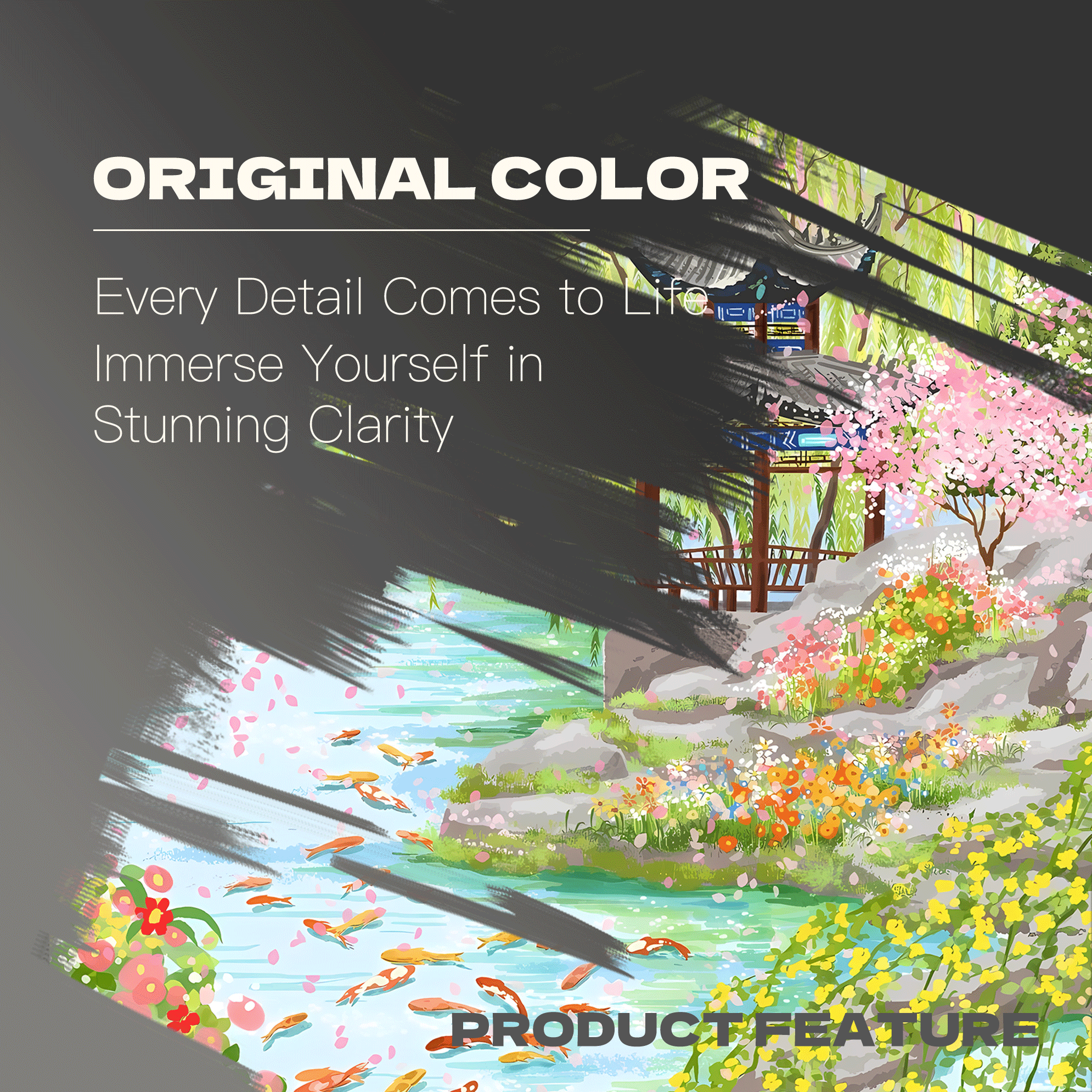 Spring Breeze Pavilion 500pcs/1000pcs Jigsaw Puzzle, Scratch-Resistant, Interactive Family Game & Brain-Boosting DIY Decor, Perfect for Halloween, Christmas & New Year Gifts, Family Puzzle Game