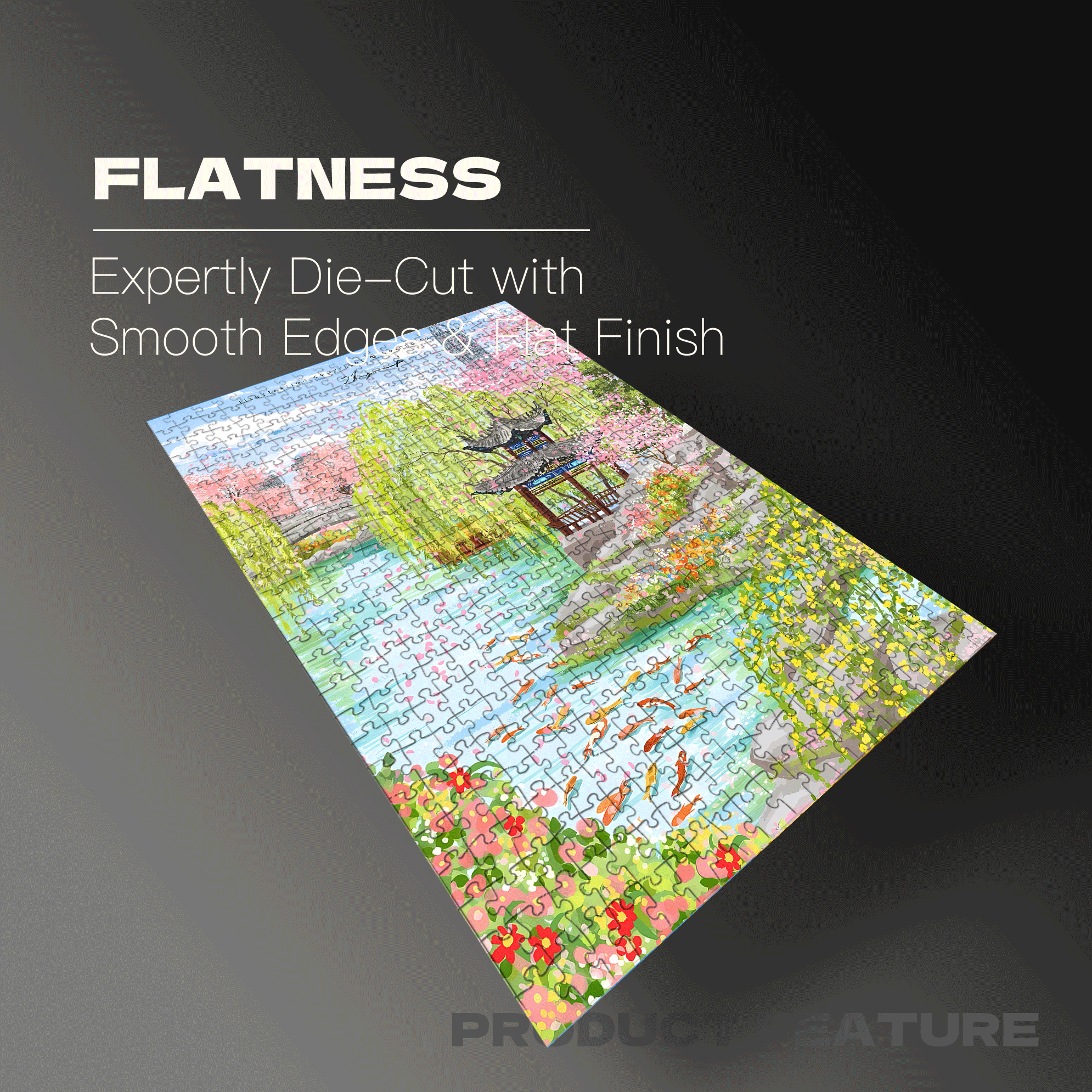 Spring Breeze Pavilion 500pcs/1000pcs Jigsaw Puzzle, Scratch-Resistant, Interactive Family Game & Brain-Boosting DIY Decor, Perfect for Halloween, Christmas & New Year Gifts, Family Puzzle Game