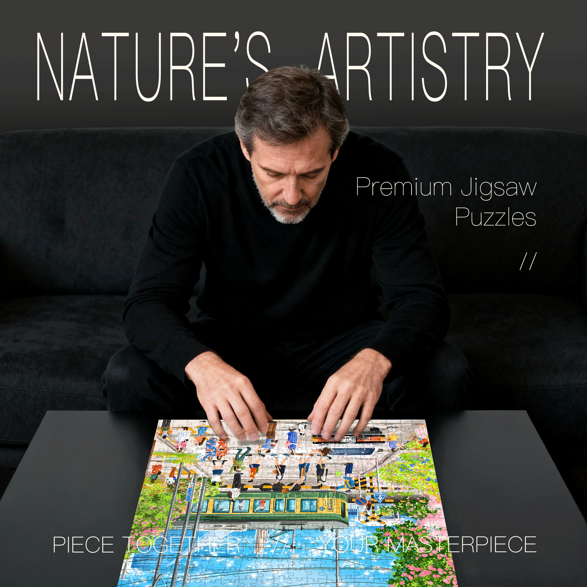 Summer Has Arrived 2 500pcs/1000pcs Jigsaw Puzzle, Scratch-Resistant, Interactive Family Game & Brain-Boosting DIY Decor, Perfect for Halloween, Christmas & New Year Gifts, Family Puzzle Game