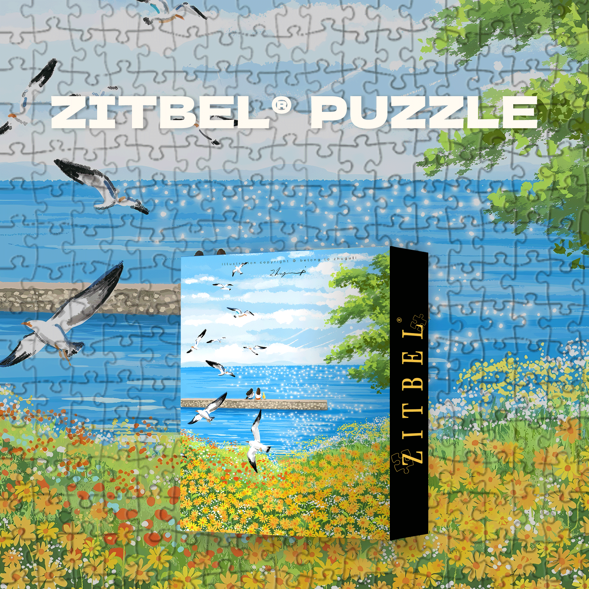 Summer Has Arrived 5 500pcs/1000pcs Jigsaw Puzzle, Scratch-Resistant, Interactive Family Game & Brain-Boosting DIY Decor, Perfect for Halloween, Christmas & New Year Gifts, Family Puzzle Game