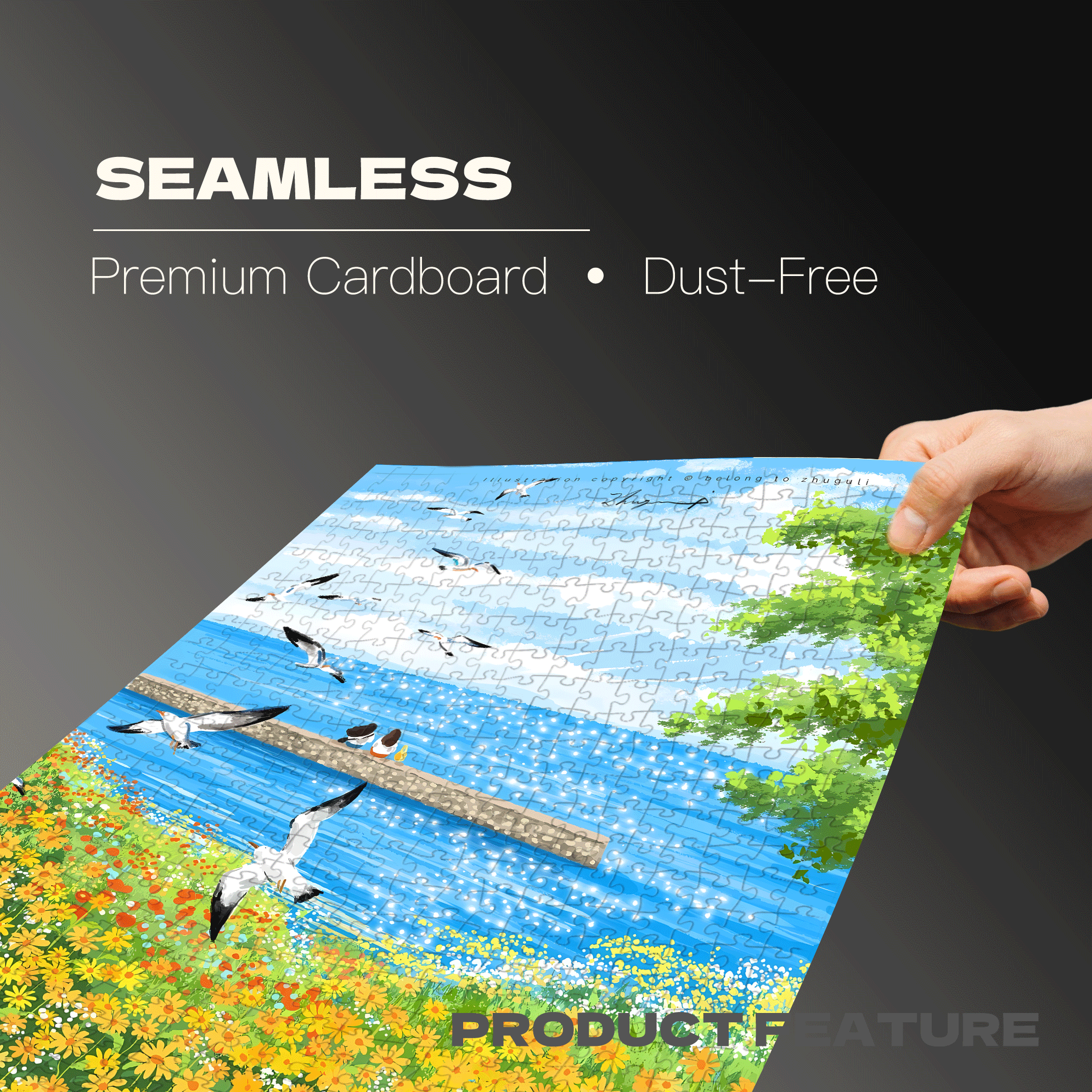 Summer Has Arrived 5 500pcs/1000pcs Jigsaw Puzzle, Scratch-Resistant, Interactive Family Game & Brain-Boosting DIY Decor, Perfect for Halloween, Christmas & New Year Gifts, Family Puzzle Game