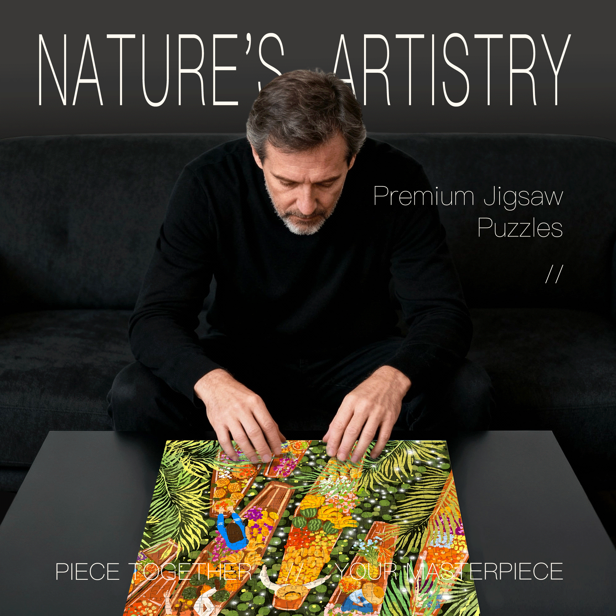 Summer Has Arrived 7 500pcs/1000pcs Jigsaw Puzzle, Scratch-Resistant, Interactive Family Game & Brain-Boosting DIY Decor, Perfect for Halloween, Christmas & New Year Gifts, Family Puzzle Game