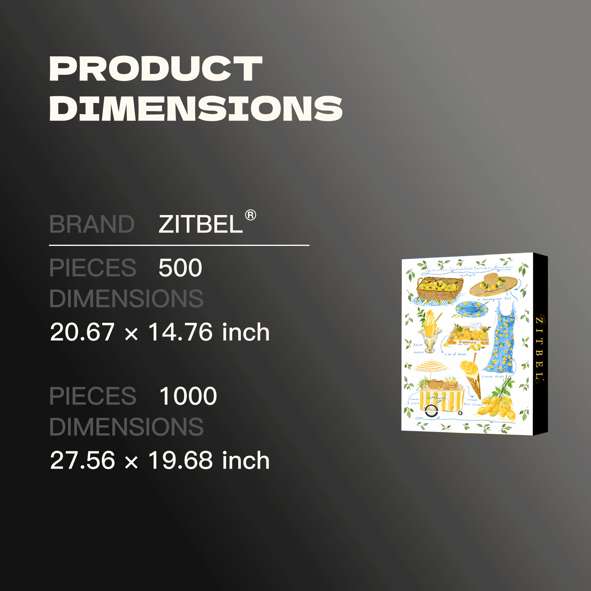 Summer Limited Edition Lemon Scent 500pcs/1000pcs Jigsaw Puzzle, Scratch-Resistant, Interactive Family Game & Brain-Boosting DIY Decor, Perfect for Halloween, Christmas & New Year Gifts, Family Puzzle Game