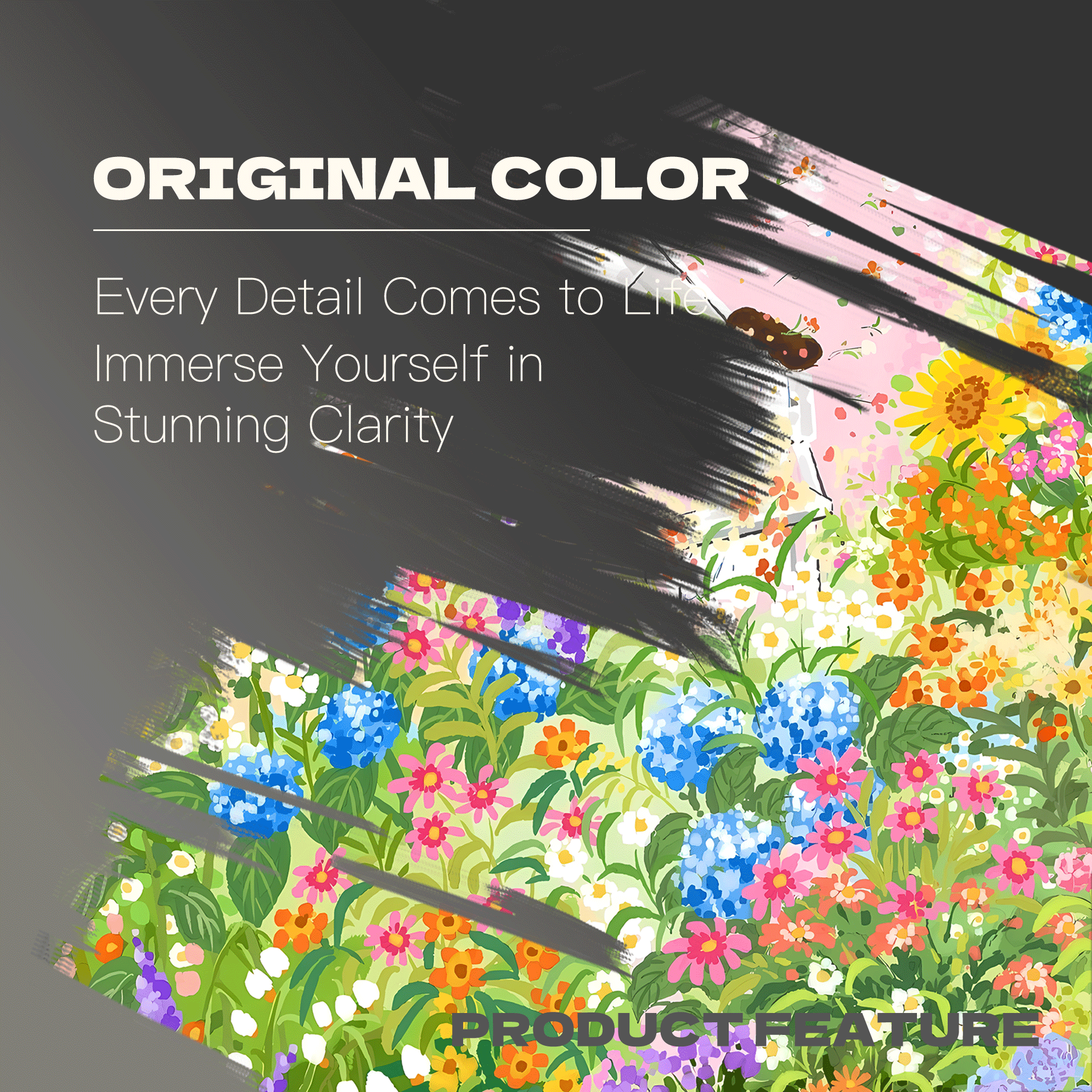 Surrounded By Flowers 500pcs/1000pcs Jigsaw Puzzle, Scratch-Resistant, Interactive Family Game & Brain-Boosting DIY Decor, Perfect for Halloween, Christmas & New Year Gifts, Family Puzzle Game