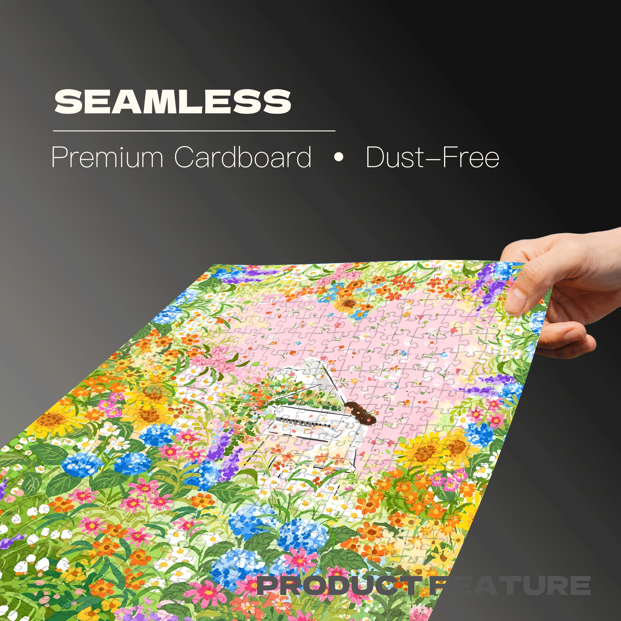 Surrounded By Flowers 500pcs/1000pcs Jigsaw Puzzle, Scratch-Resistant, Interactive Family Game & Brain-Boosting DIY Decor, Perfect for Halloween, Christmas & New Year Gifts, Family Puzzle Game