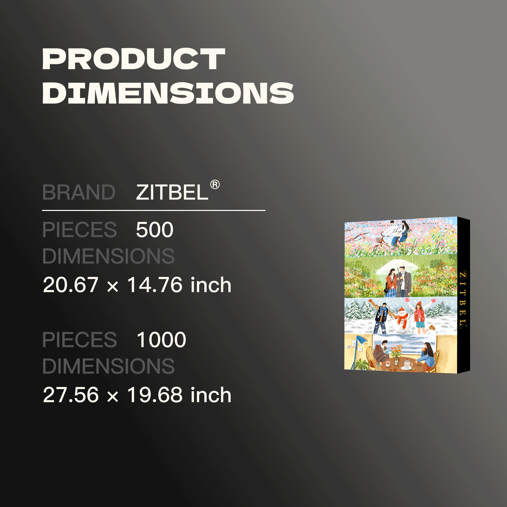 Sweet Seasons 500pcs/1000pcs Jigsaw Puzzle, Scratch-Resistant, Interactive Family Game & Brain-Boosting DIY Decor, Perfect for Halloween, Christmas & New Year Gifts, Family Puzzle Game