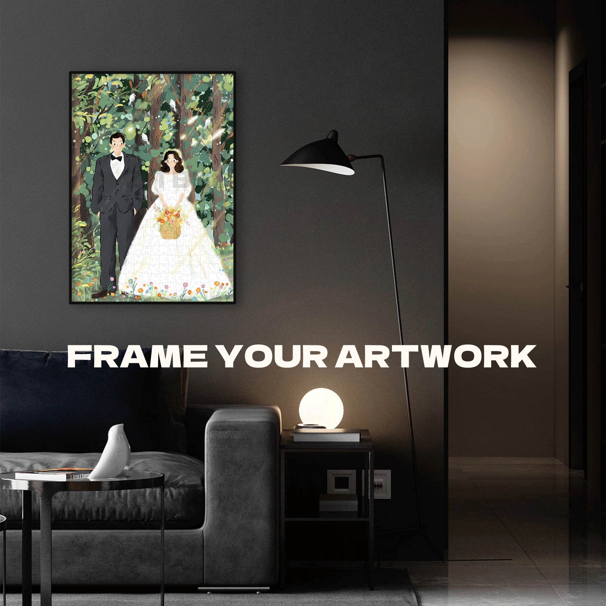 Sweetness In The Forest 500pcs/1000pcs Jigsaw Puzzle, Scratch-Resistant, Interactive Family Game & Brain-Boosting DIY Decor, Perfect for Halloween, Christmas & New Year Gifts, Family Puzzle Game