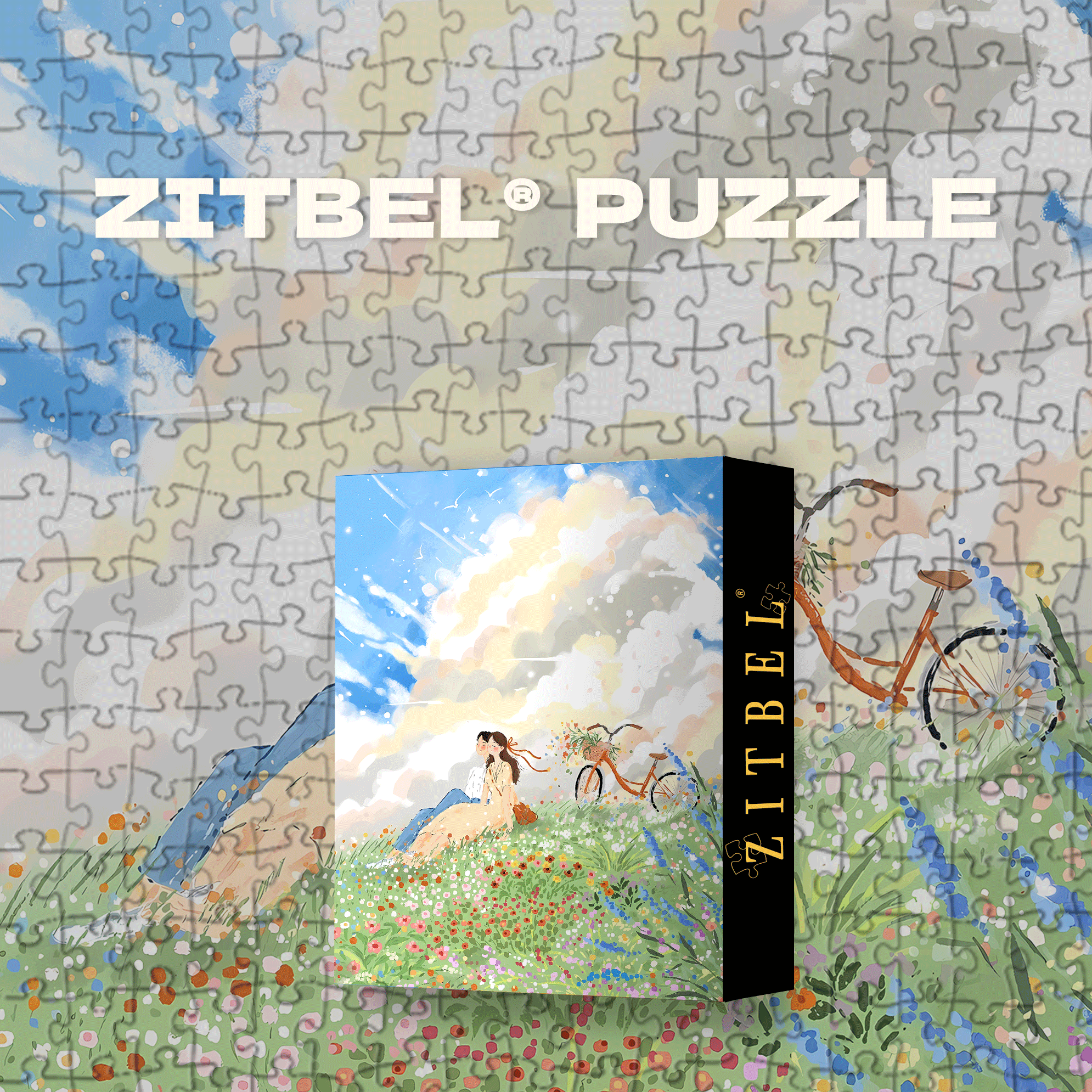 Take A Deep Breath With The Clouds 500pcs/1000pcs Jigsaw Puzzle, Scratch-Resistant, Interactive Family Game & Brain-Boosting DIY Decor, Perfect for Halloween, Christmas & New Year Gifts, Family Puzzle Game