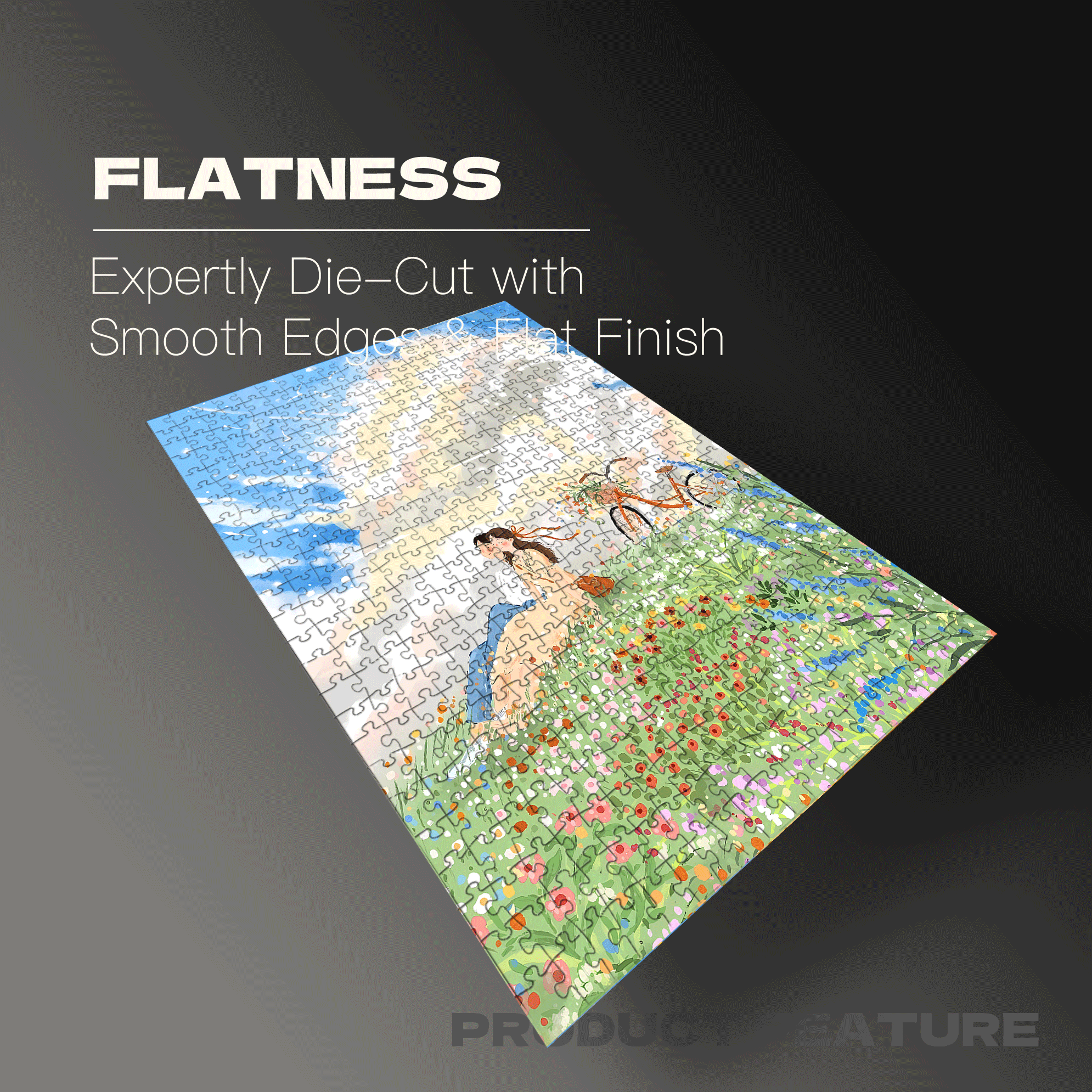 Take A Deep Breath With The Clouds 500pcs/1000pcs Jigsaw Puzzle, Scratch-Resistant, Interactive Family Game & Brain-Boosting DIY Decor, Perfect for Halloween, Christmas & New Year Gifts, Family Puzzle Game