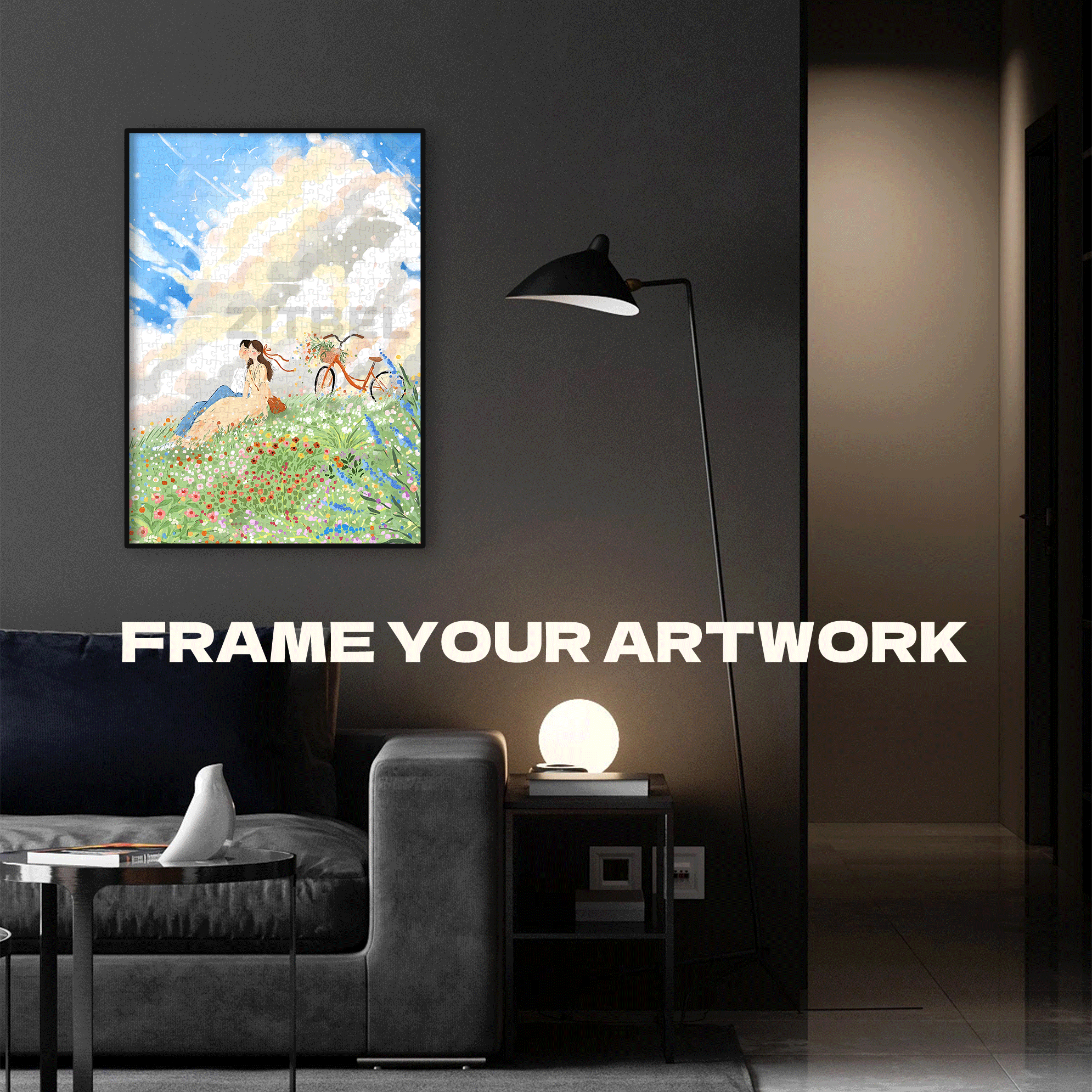 Take A Deep Breath With The Clouds 500pcs/1000pcs Jigsaw Puzzle, Scratch-Resistant, Interactive Family Game & Brain-Boosting DIY Decor, Perfect for Halloween, Christmas & New Year Gifts, Family Puzzle Game