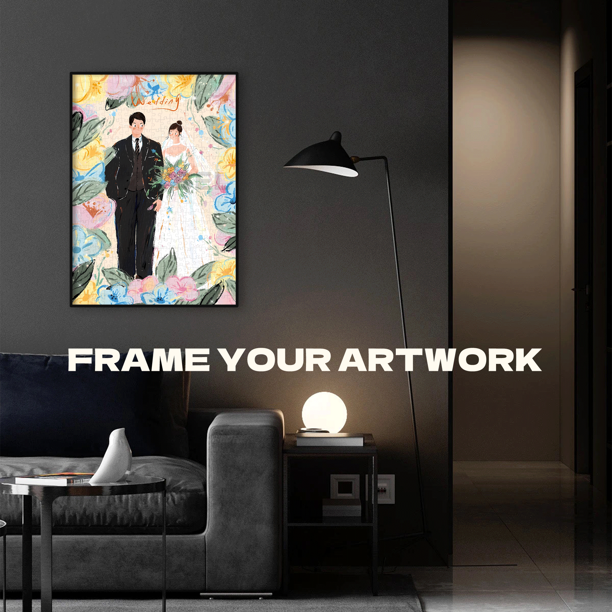 Thank You For Your Invitation 2 500pcs/1000pcs Jigsaw Puzzle, Scratch-Resistant, Interactive Family Game & Brain-Boosting DIY Decor, Perfect for Halloween, Christmas & New Year Gifts, Family Puzzle Game