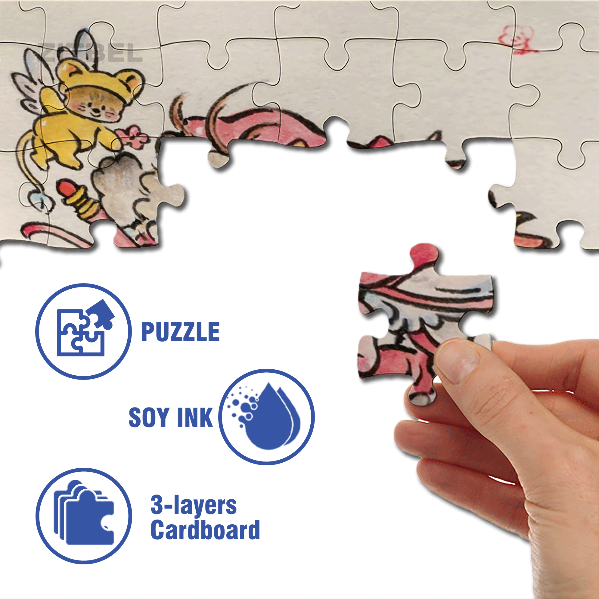 Birthday Stage 500pcs/1000pcs Jigsaw Puzzle, Scratch-Resistant, Interactive Family Game & Brain-Boosting DIY Decor, Perfect for Halloween, Christmas & New Year Gifts, Family Puzzle Game