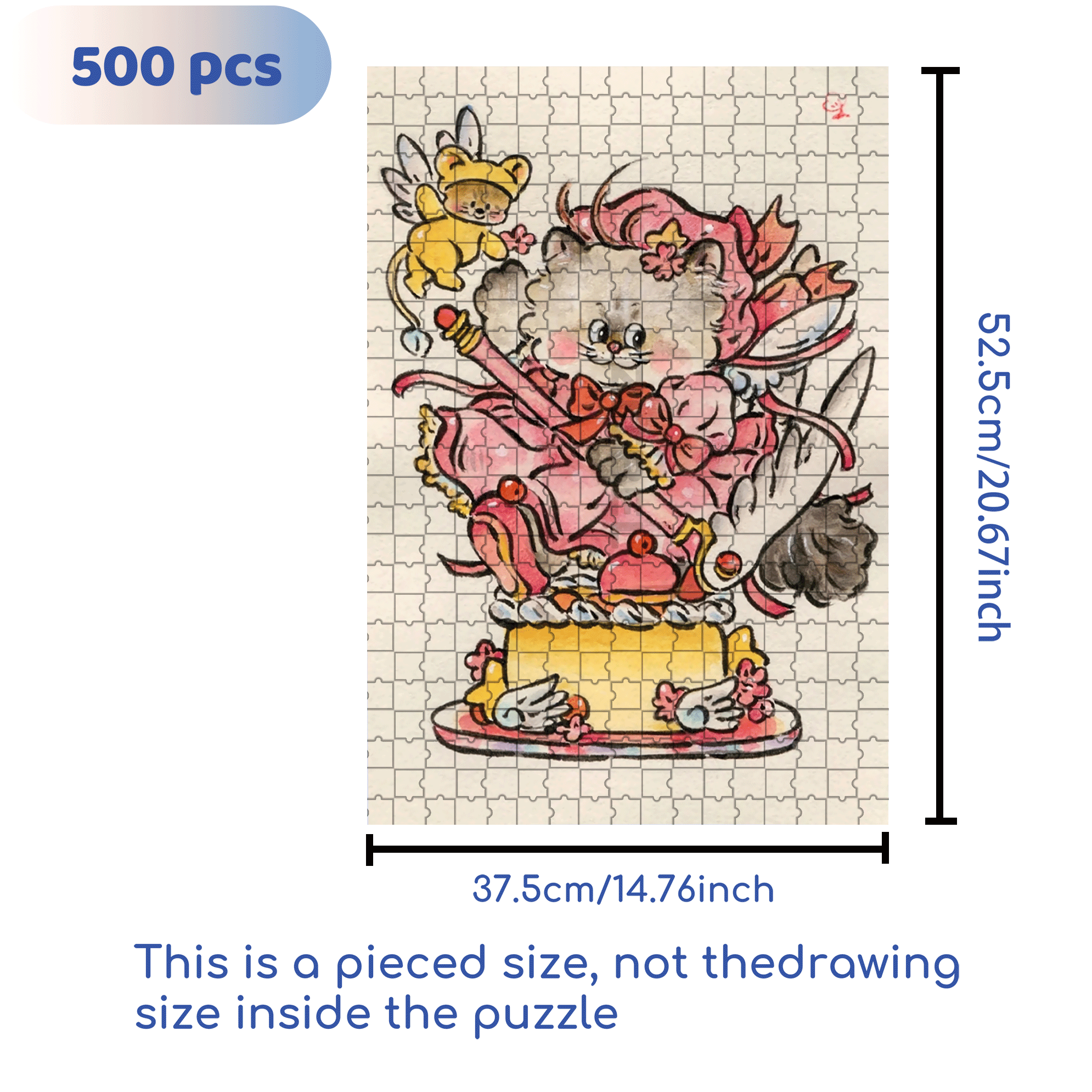 Birthday Stage 500pcs/1000pcs Jigsaw Puzzle, Scratch-Resistant, Interactive Family Game & Brain-Boosting DIY Decor, Perfect for Halloween, Christmas & New Year Gifts, Family Puzzle Game