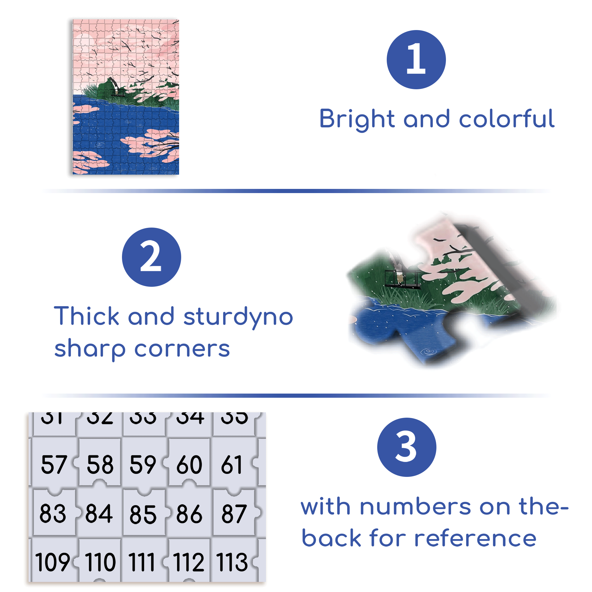 Cherry Blossom 500pcs/1000pcs Jigsaw Puzzle, Scratch-Resistant, Interactive Family Game & Brain-Boosting DIY Decor, Perfect for Halloween, Christmas & New Year Gifts, Family Puzzle Game