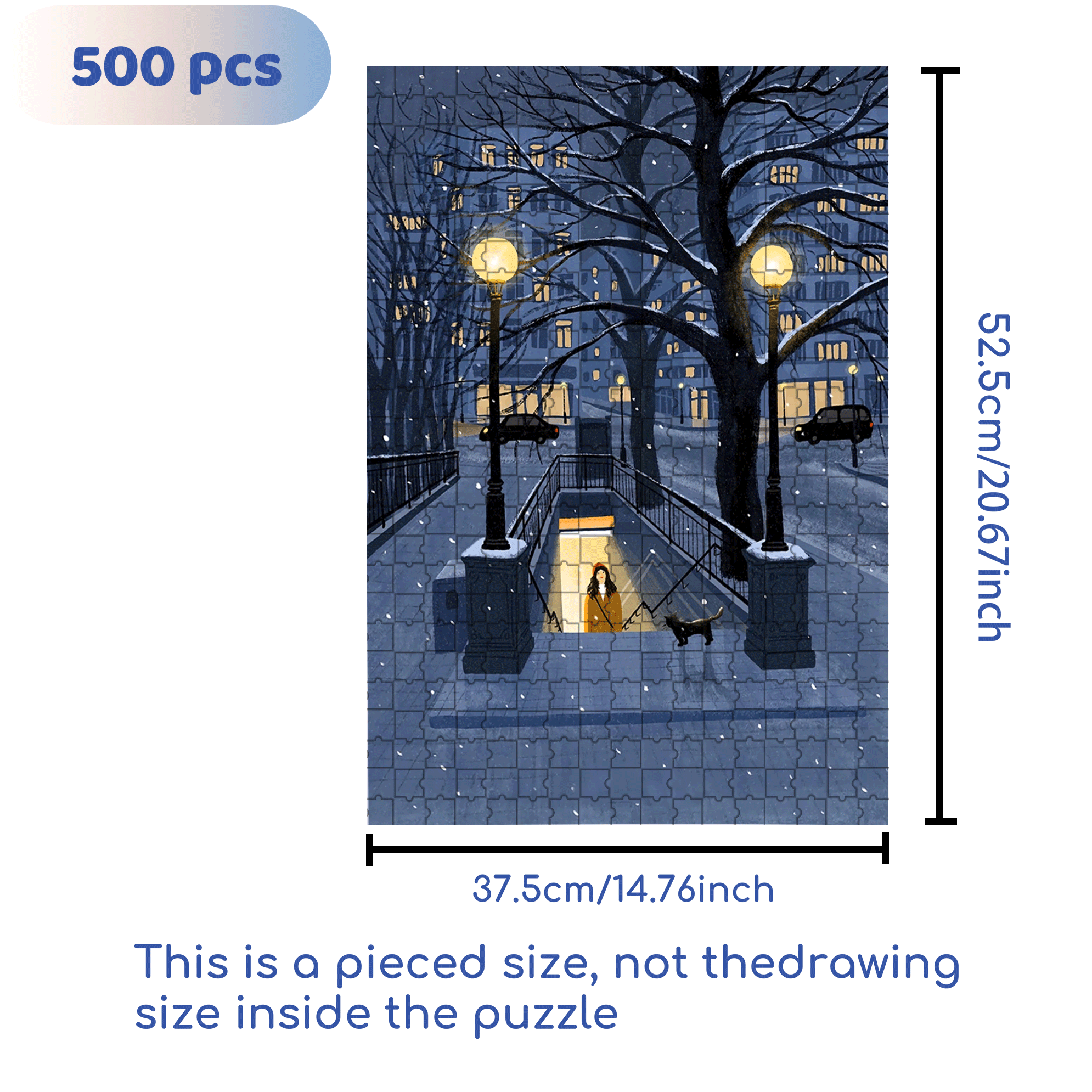 December 500pcs/1000pcs Jigsaw Puzzle, Scratch-Resistant, Interactive Family Game & Brain-Boosting DIY Decor, Perfect for Halloween, Christmas & New Year Gifts, Family Puzzle Game