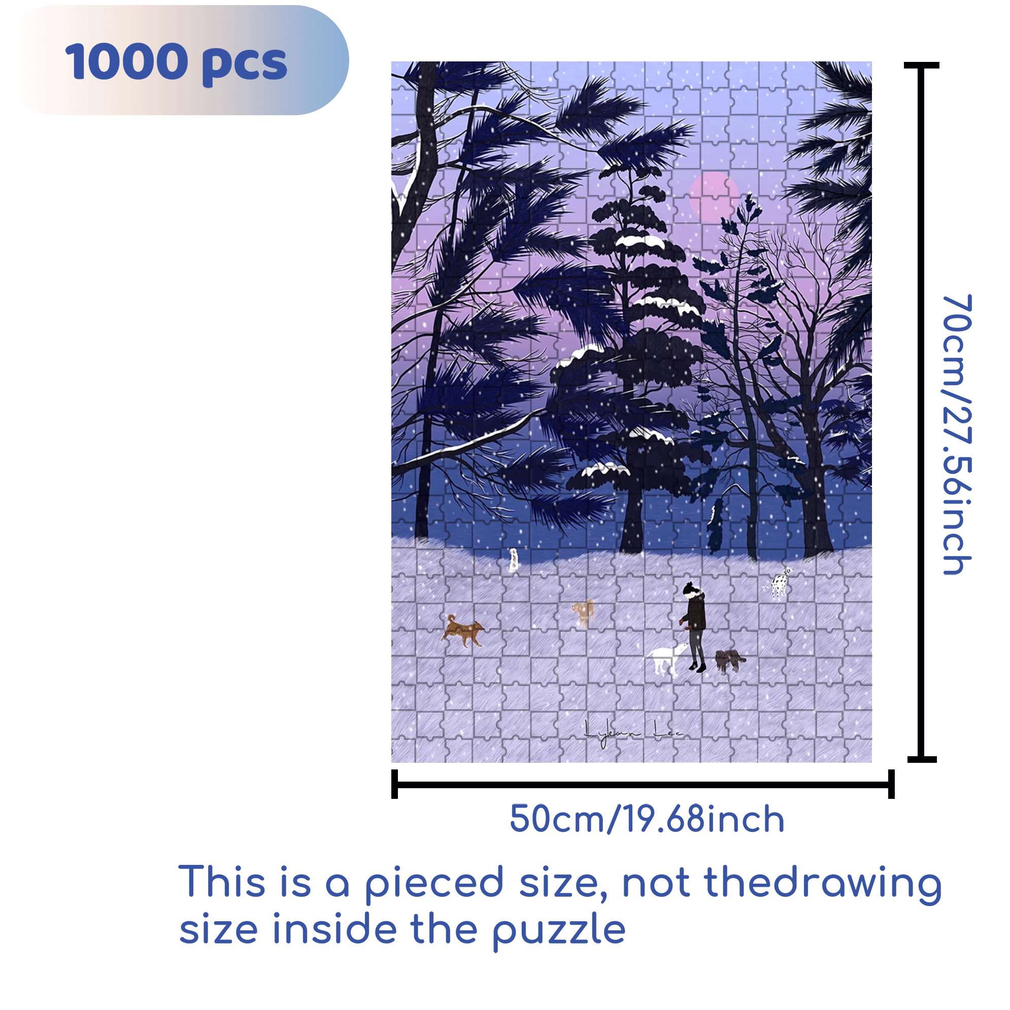 Dogs 500pcs/1000pcs Jigsaw Puzzle, Scratch-Resistant, Interactive Family Game & Brain-Boosting DIY Decor, Perfect for Halloween, Christmas & New Year Gifts, Family Puzzle Game