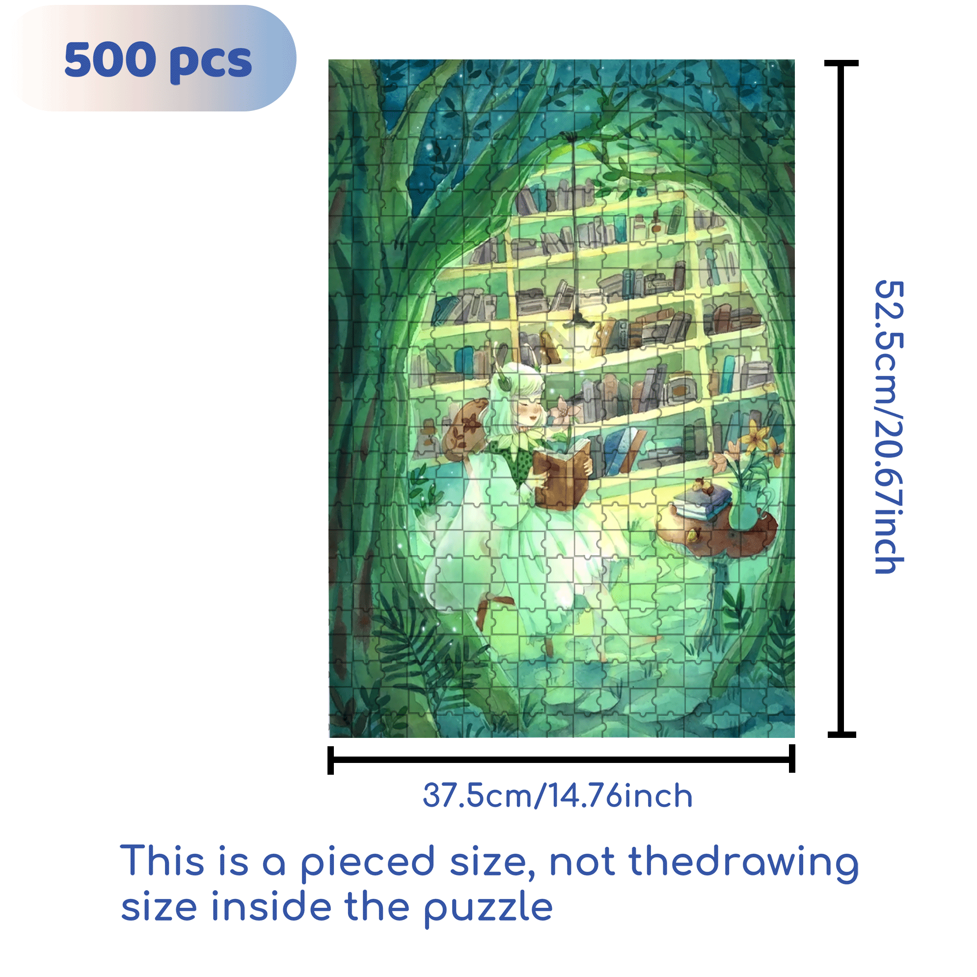 Flower Forest 500pcs/1000pcs Jigsaw Puzzle, Scratch-Resistant, Interactive Family Game & Brain-Boosting DIY Decor, Perfect for Halloween, Christmas & New Year Gifts, Family Puzzle Game